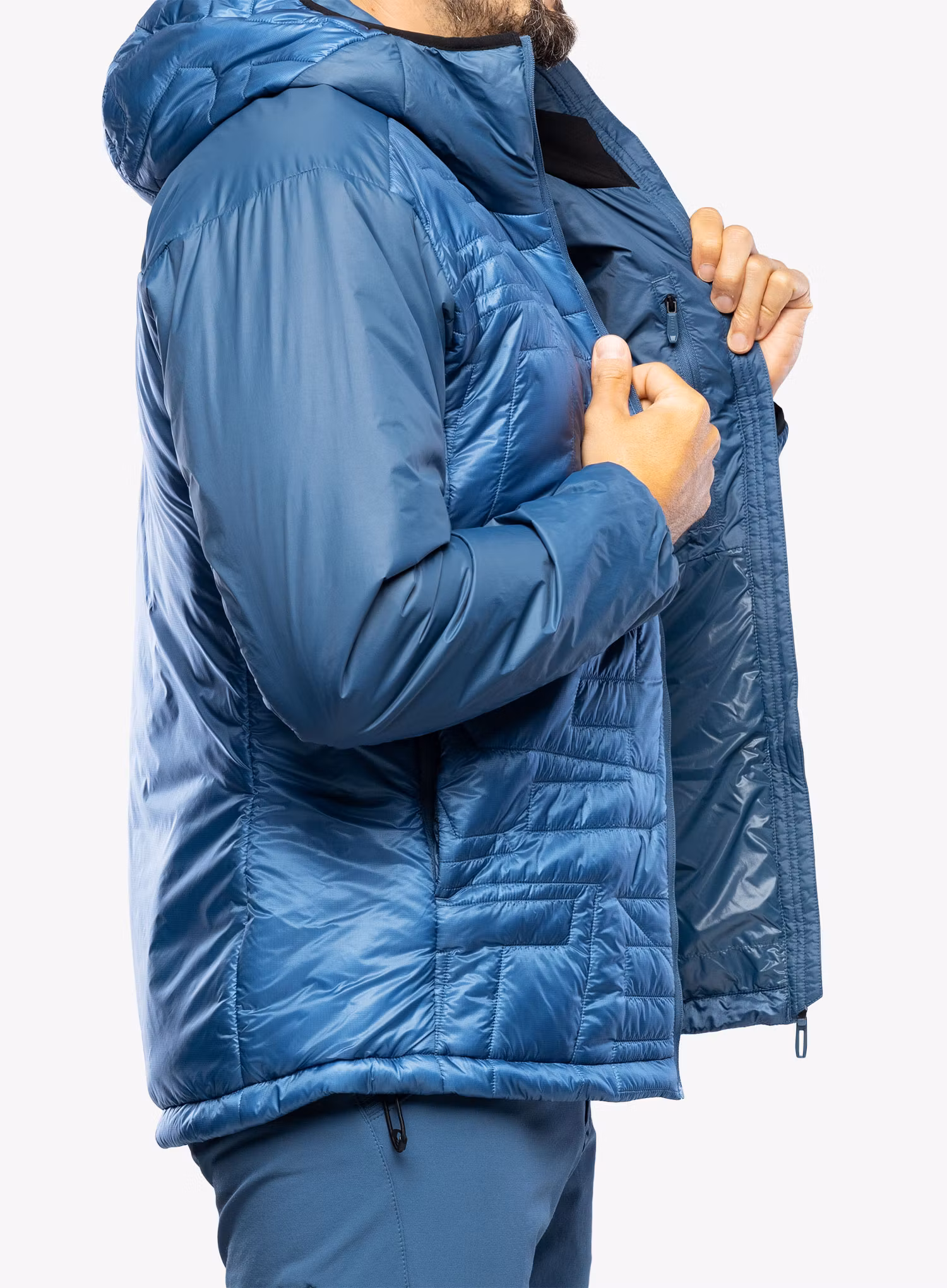 Zateplená bunda adidas TERREX Xperior Varilite PrimaLoft Hooded Jacket - wonder steel