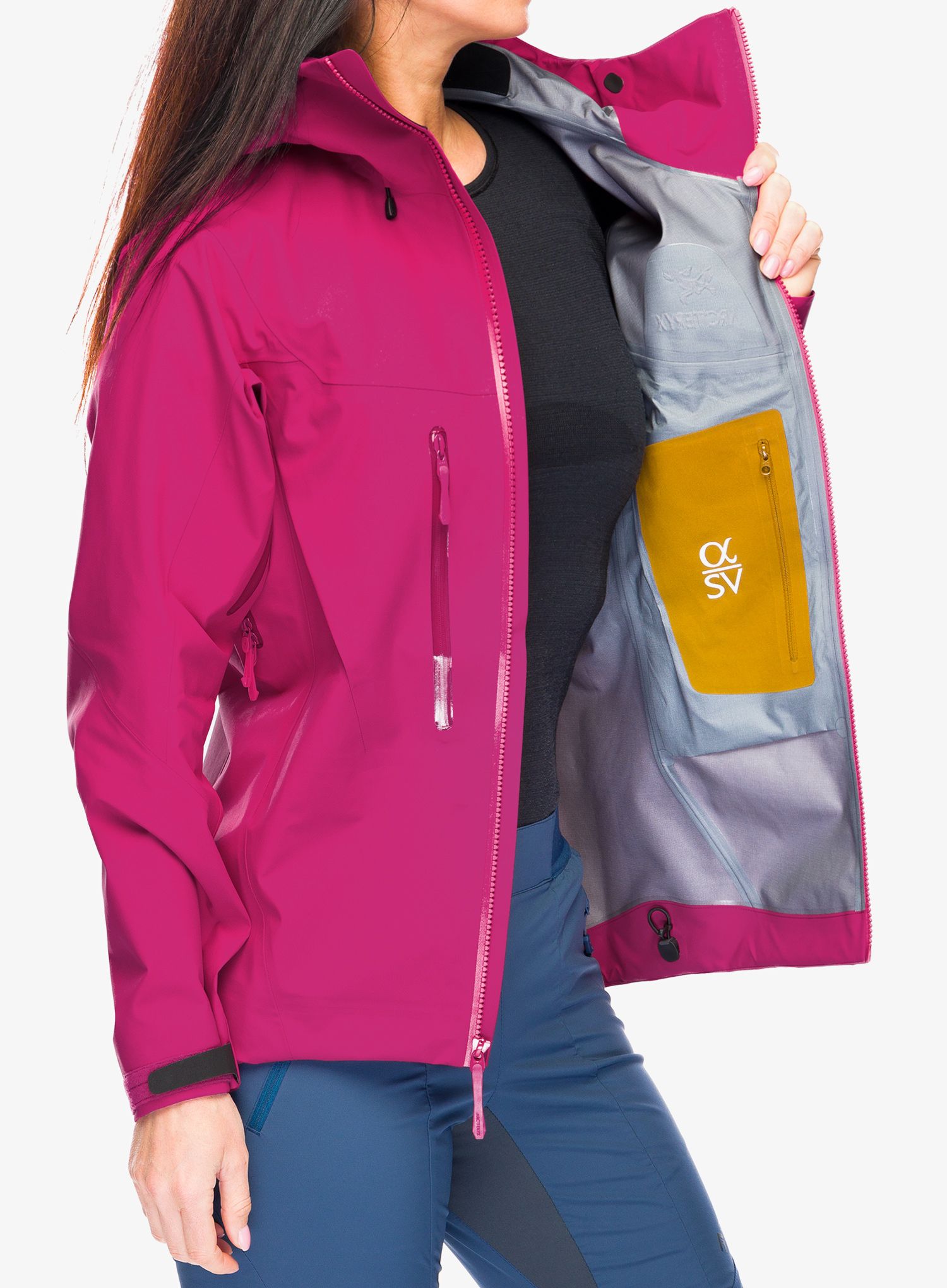 Dámská bunda na hory Arcteryx Alpha SV Jacket - amaranthus
