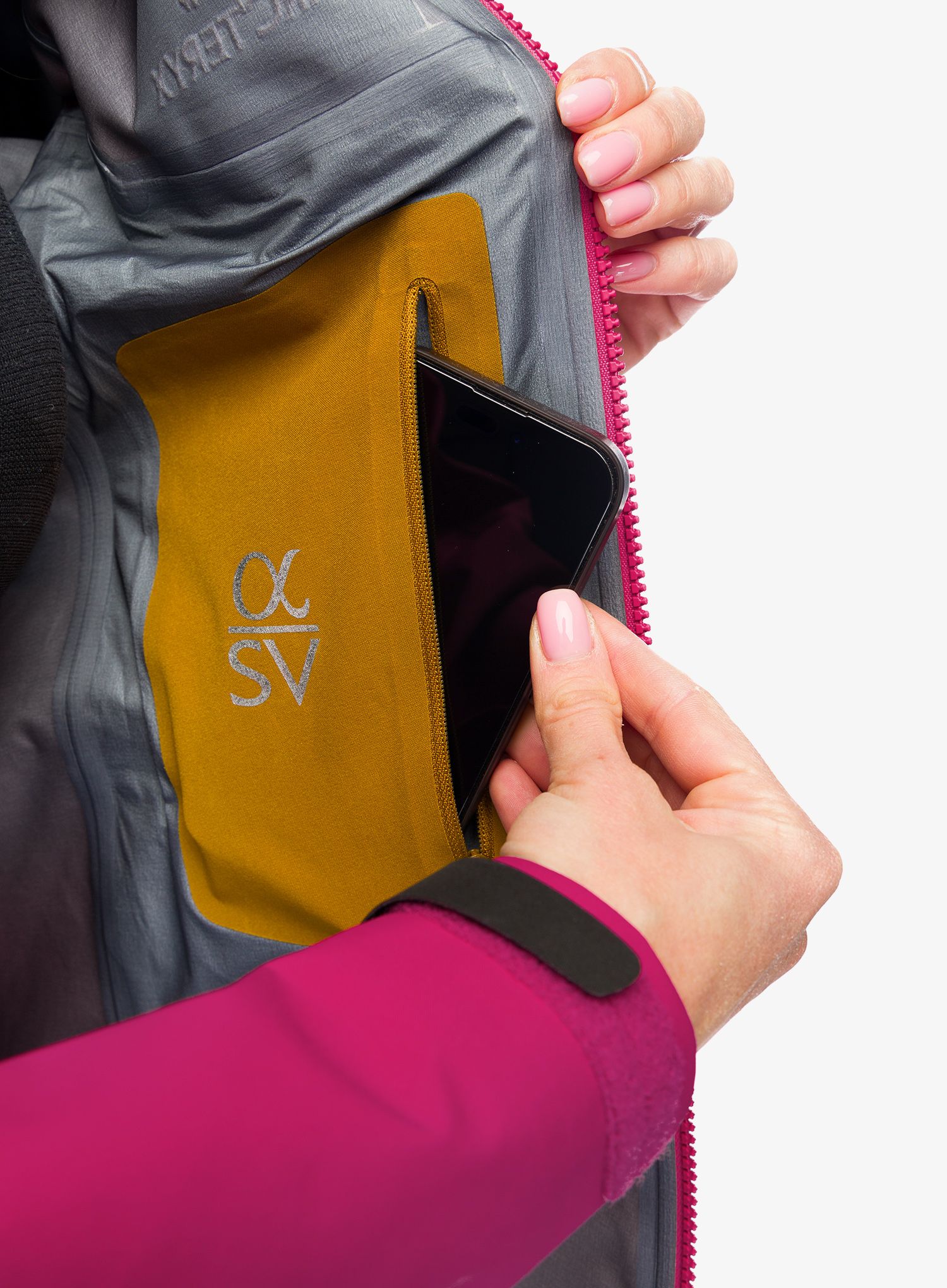 Dámská bunda na hory Arcteryx Alpha SV Jacket - amaranthus