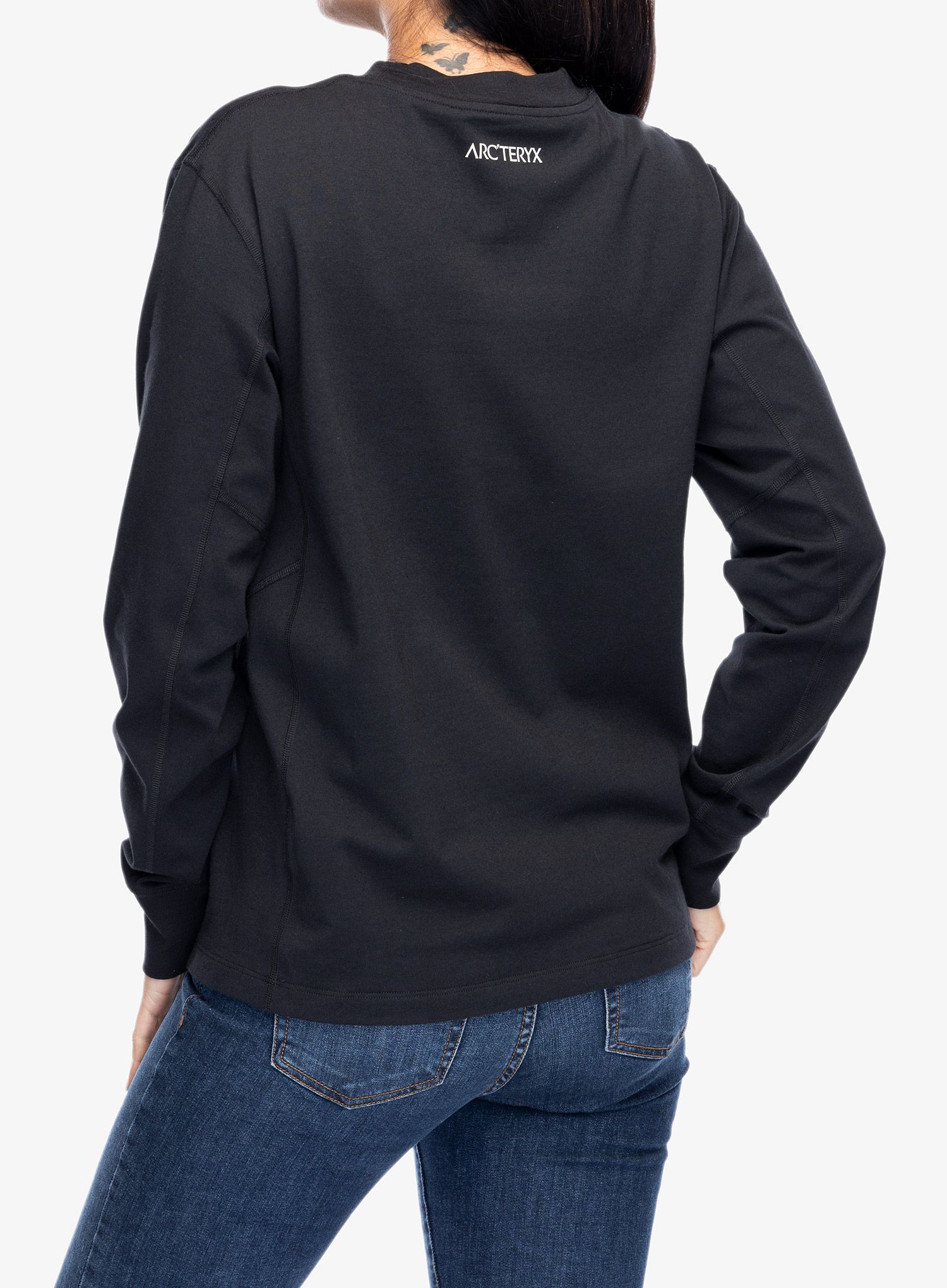 Dámské triko s dlouhým rukávem Arcteryx Archaeopteryx Logo LS - black