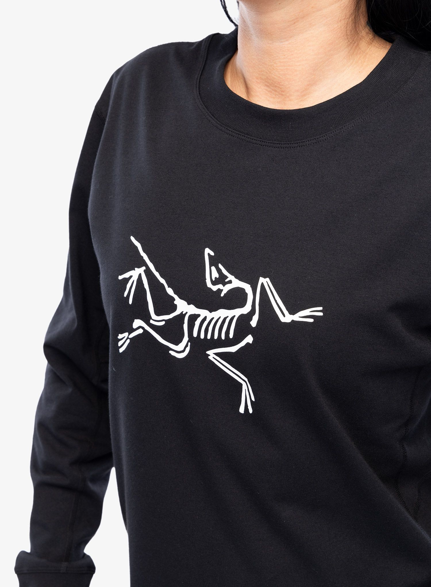 Dámské triko s dlouhým rukávem Arcteryx Archaeopteryx Logo LS - black