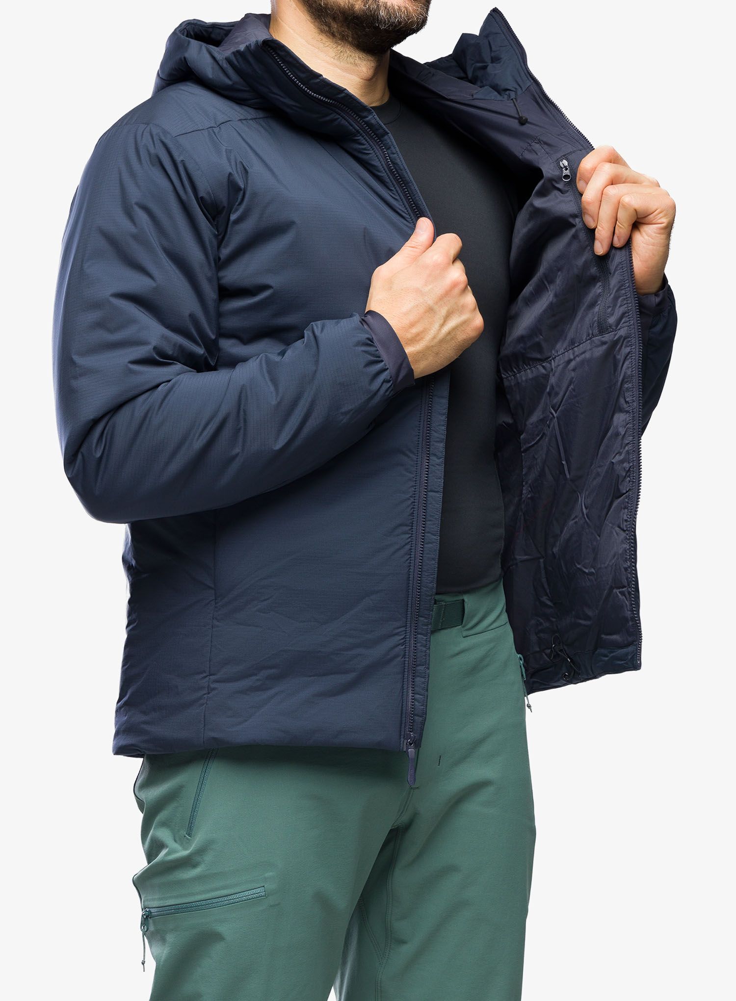 Zateplená bunda Arcteryx Atom Heavyweight Hoody - black sapphire