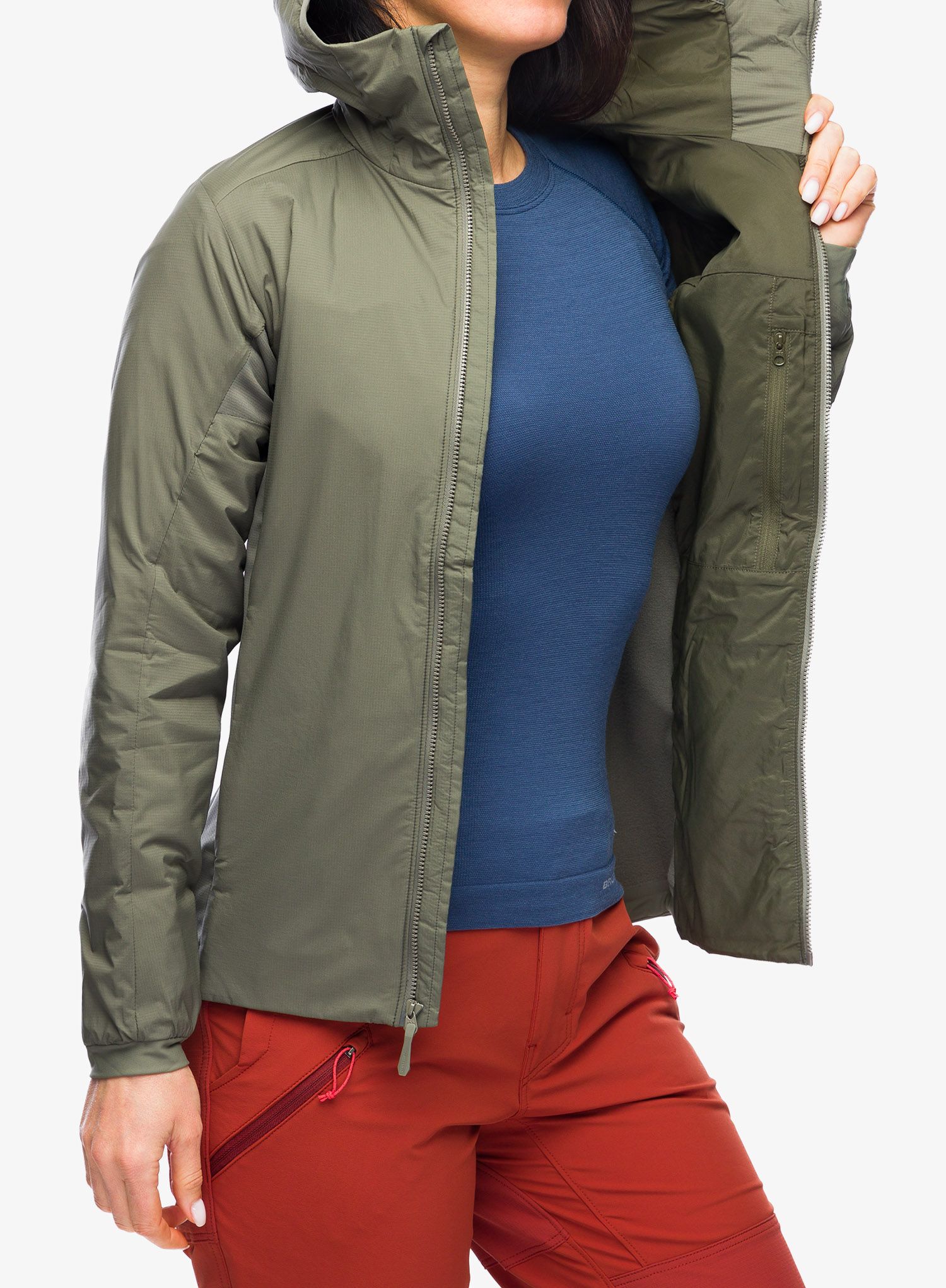 Zateplená bunda dámská Arcteryx Atom Hoody - forage II