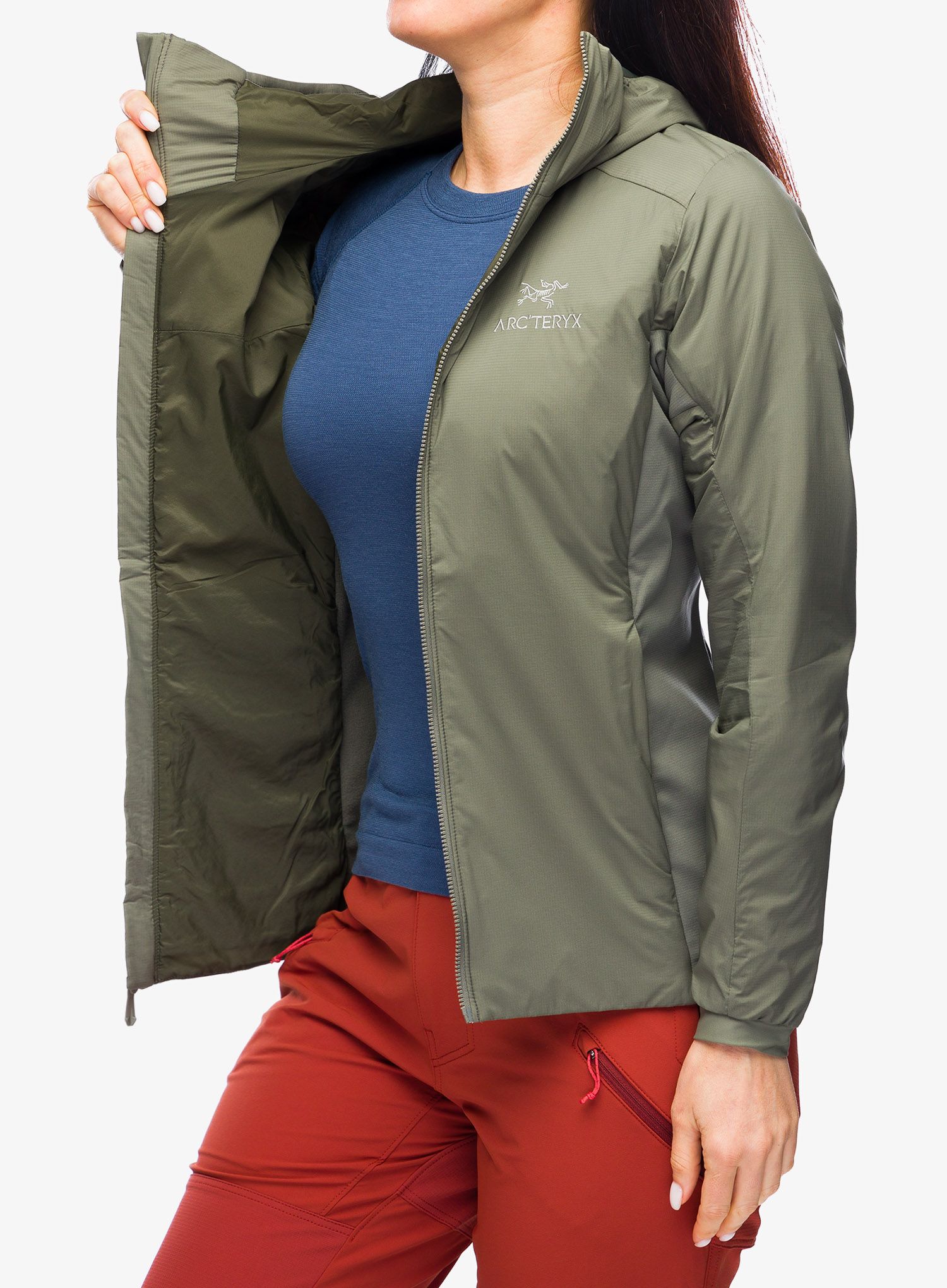 Zateplená bunda dámská Arcteryx Atom Hoody - forage II