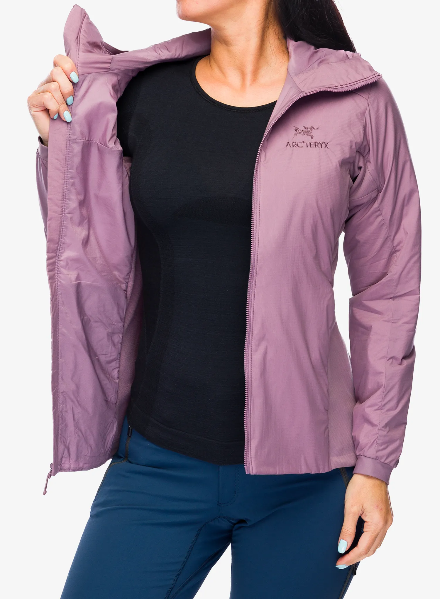 Zateplená bunda dámská Arcteryx Atom Hoody - interstellar