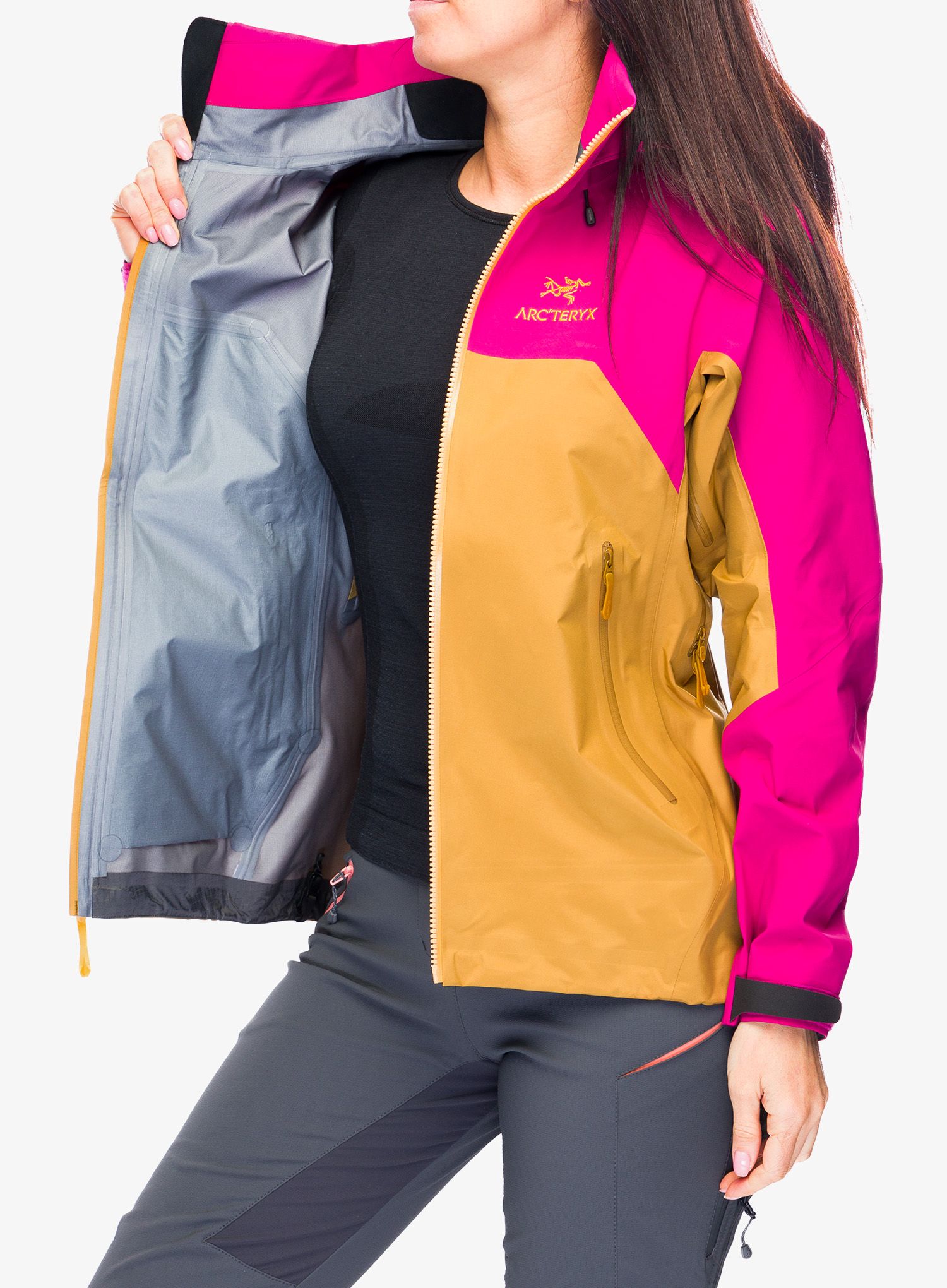 Dámská bunda na hory Arcteryx Beta AR Jacket - yukon/amaranthus/edziza