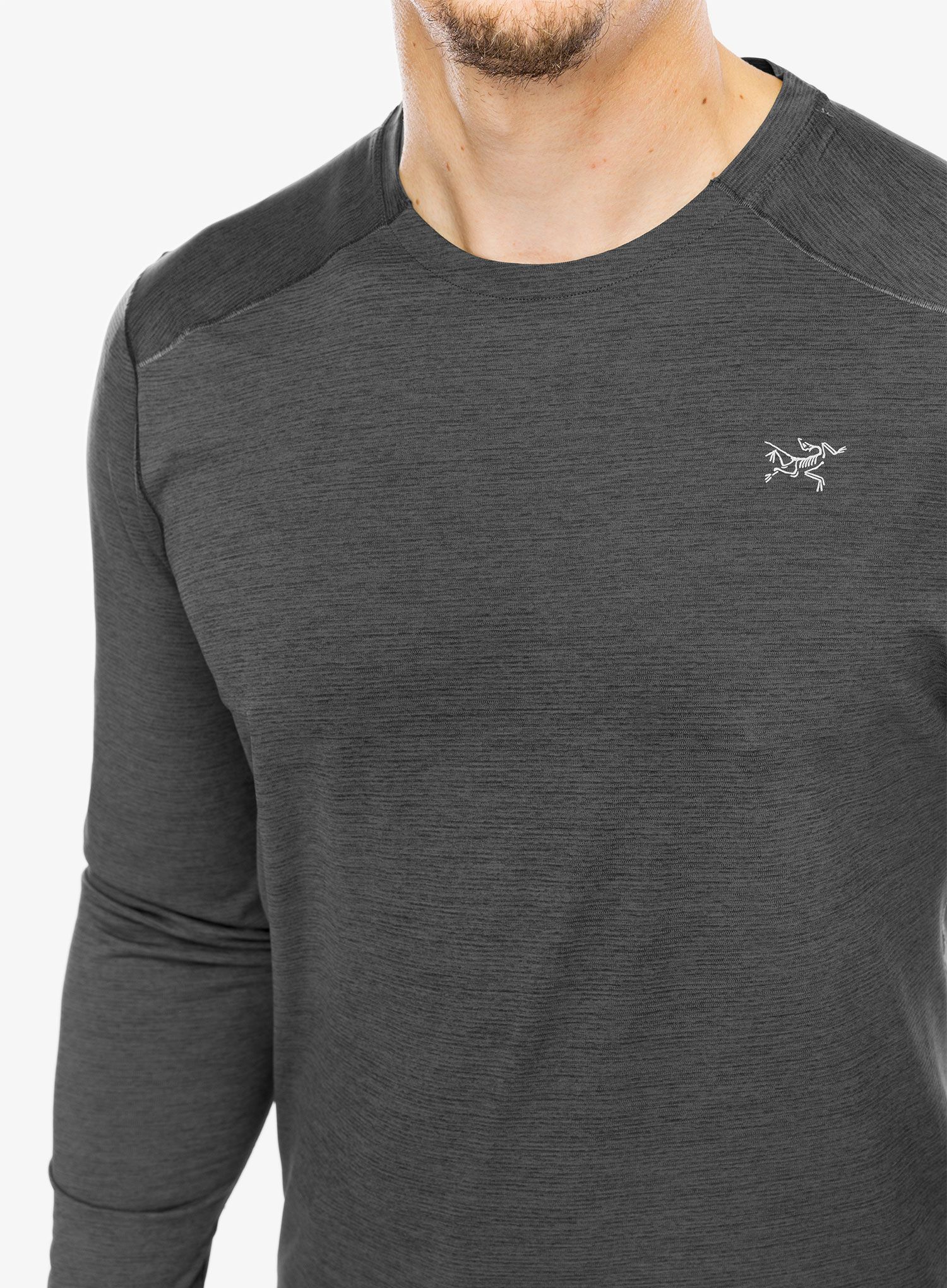 Mikina na běhání Arcteryx Cormac Crew Neck Shirt LS - blk heather