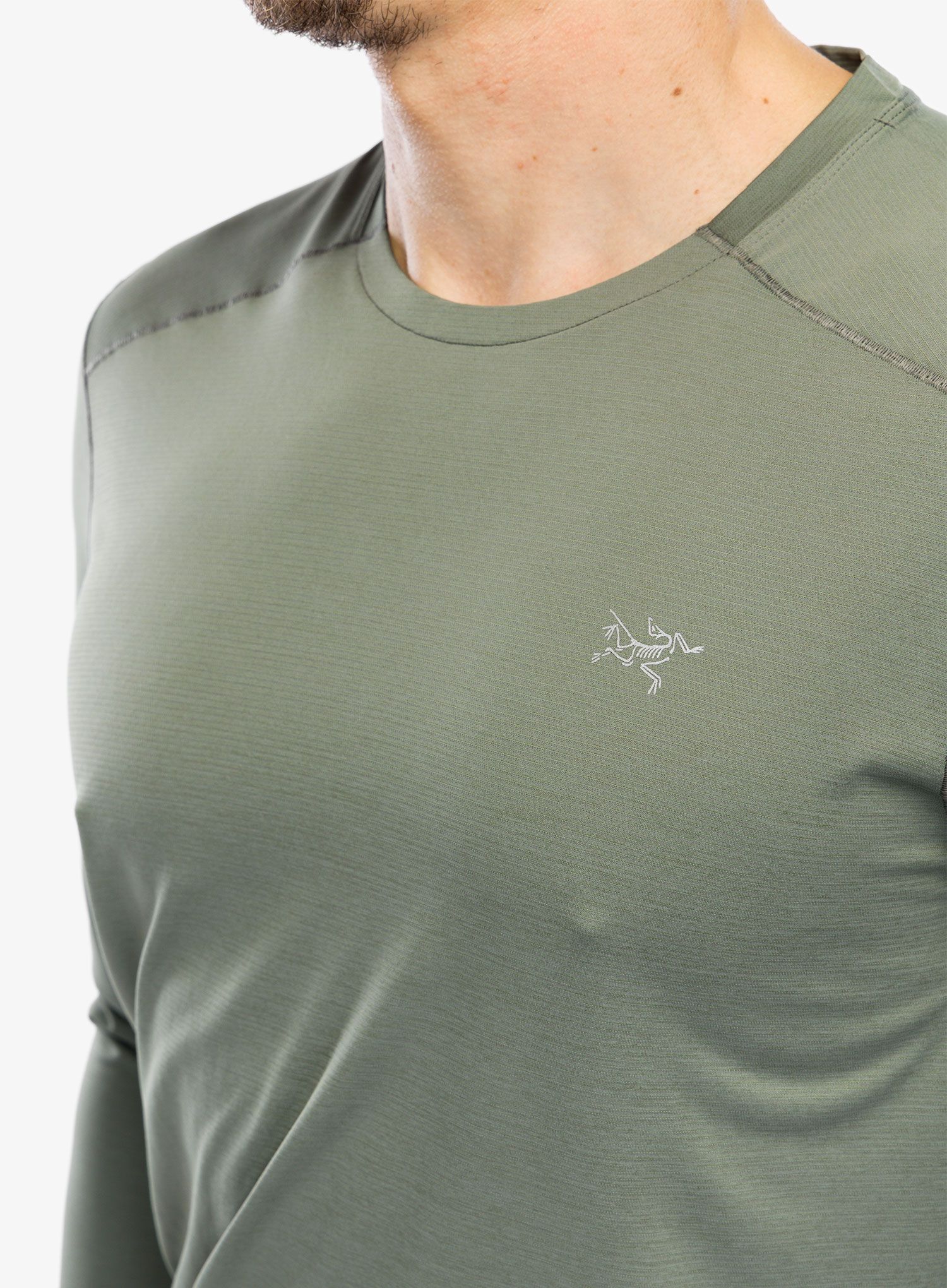 Mikina na běh Arcteryx Cormac Crew Neck Shirt LS - forage heather II
