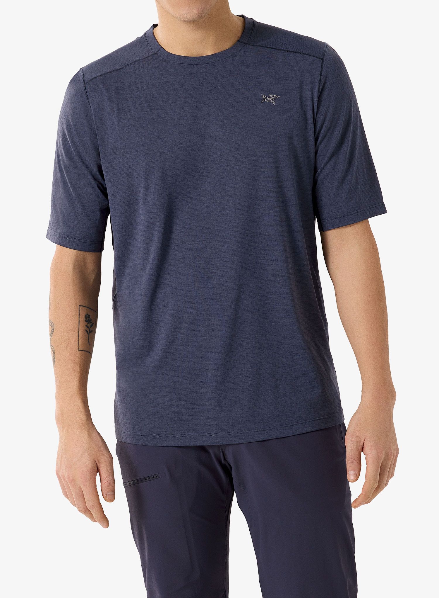 Běžecké triko Arcteryx Cormac Crew Neck Shirt SS - black sapphire heather