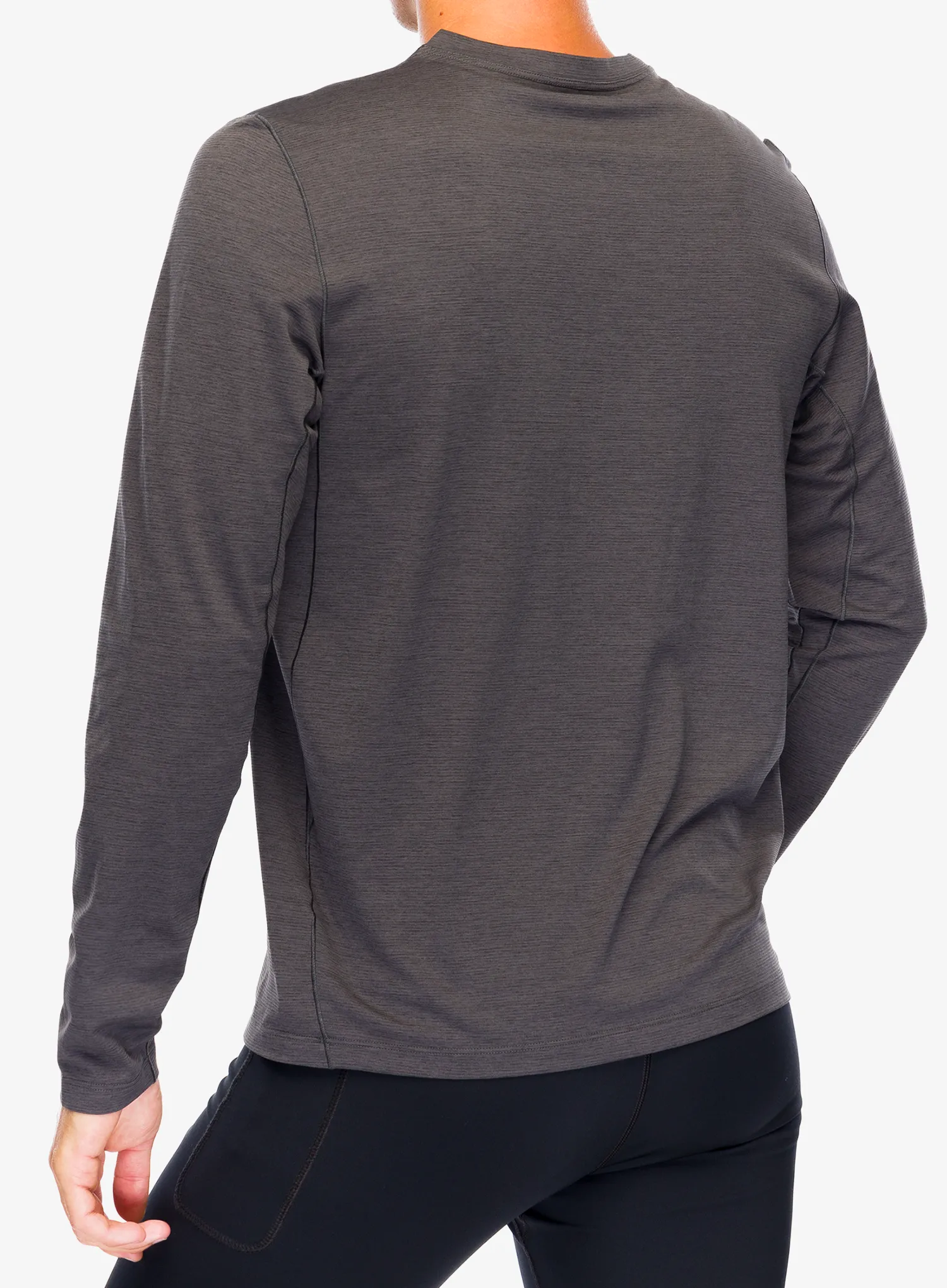 Mikina na běhání Arcteryx Cormac Logo LS - black heather/solitude