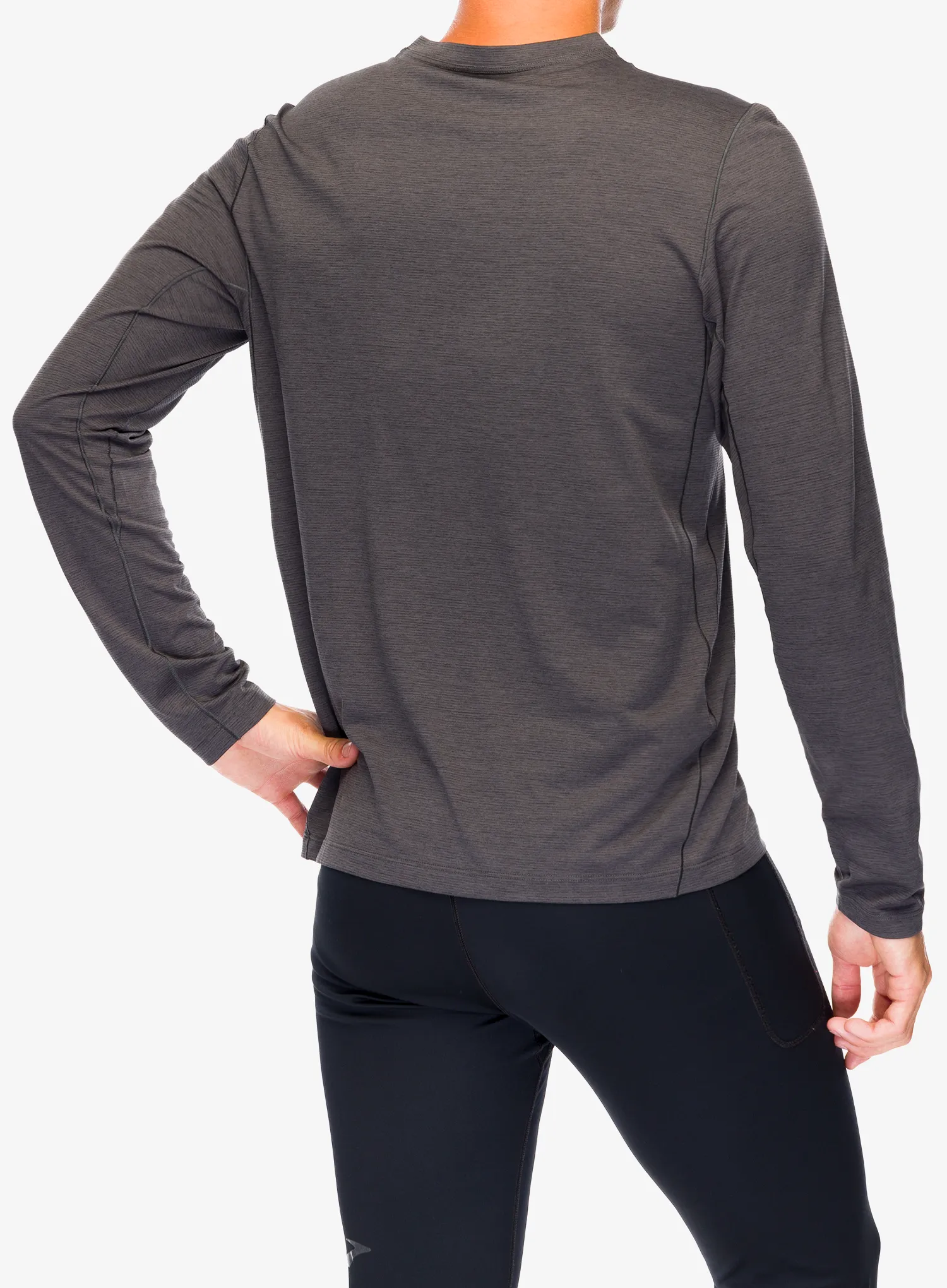 Mikina na běhání Arcteryx Cormac Logo LS - black heather/solitude