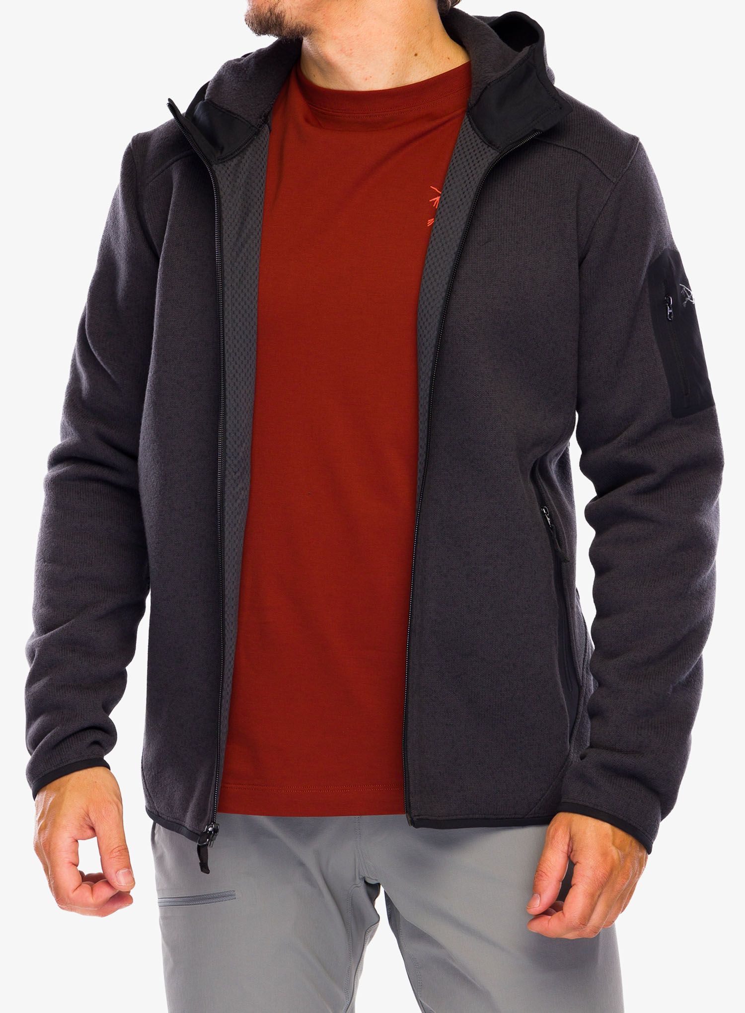 Mikina se zipem Arcteryx Covert Hoody - black heather II