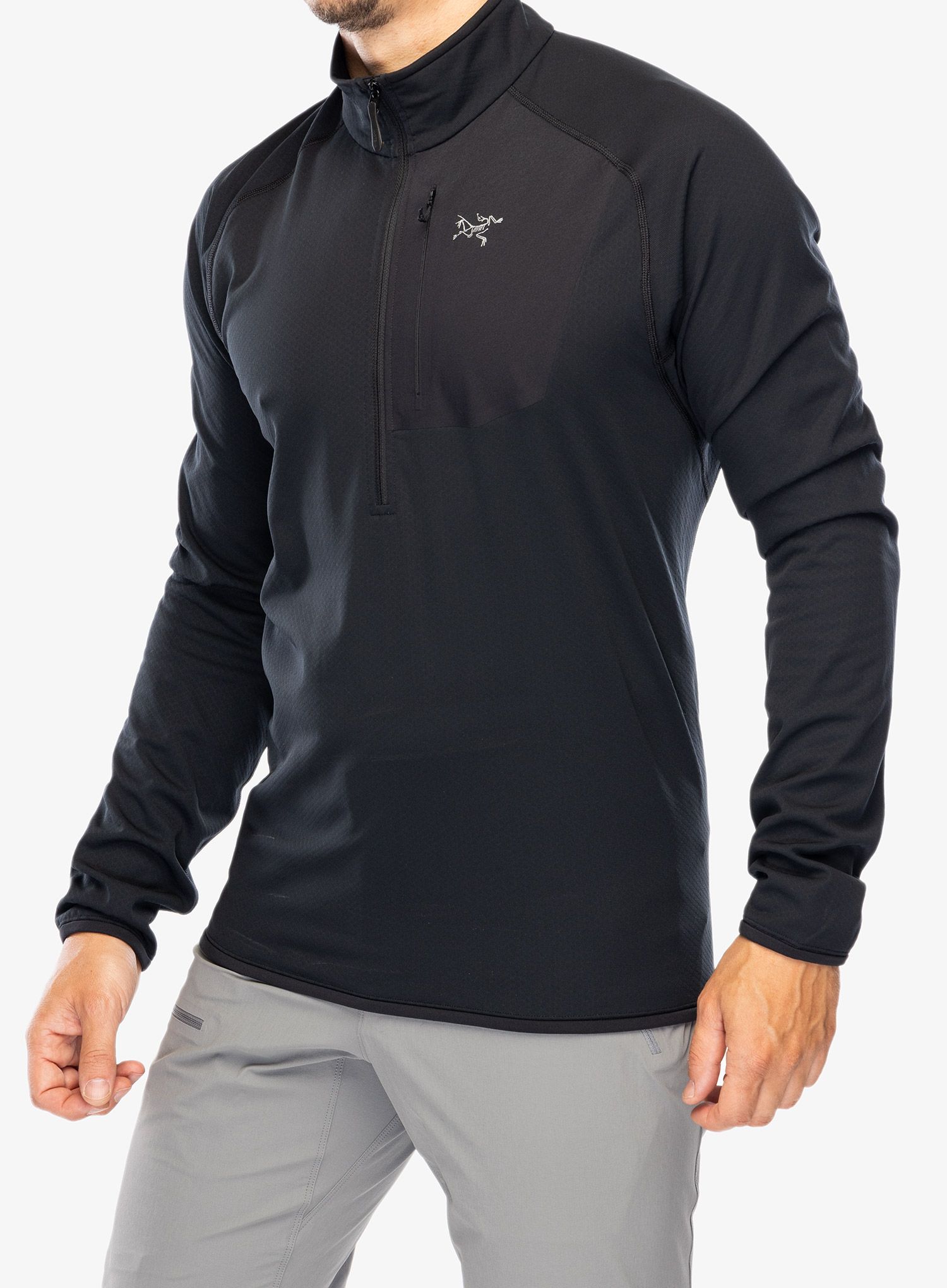 Mikina Arcteryx Delta 1/2 Zip Neck - black