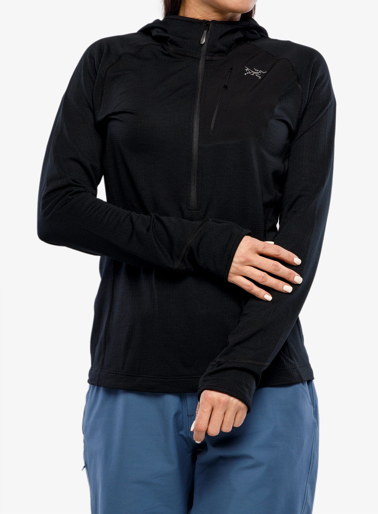 Dámská fleecová mikina Arcteryx Delta Half Zip Hoody - black