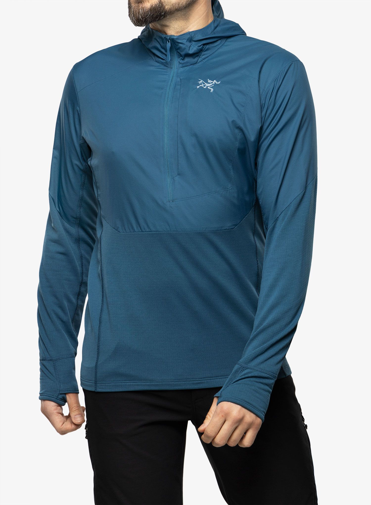 Mikina s kapucí Arcteryx Delta Hybrid Hoody - serene