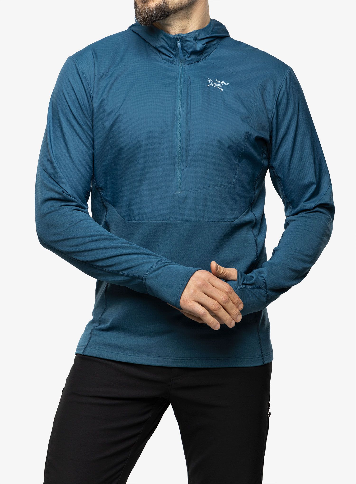 Mikina s kapucí Arcteryx Delta Hybrid Hoody - serene