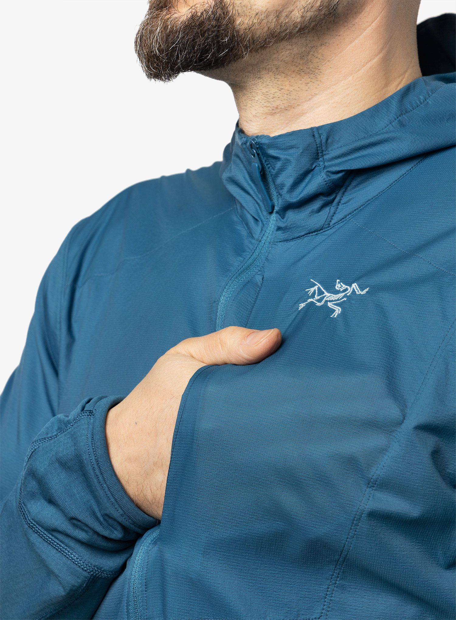 Mikina s kapucí Arcteryx Delta Hybrid Hoody - serene