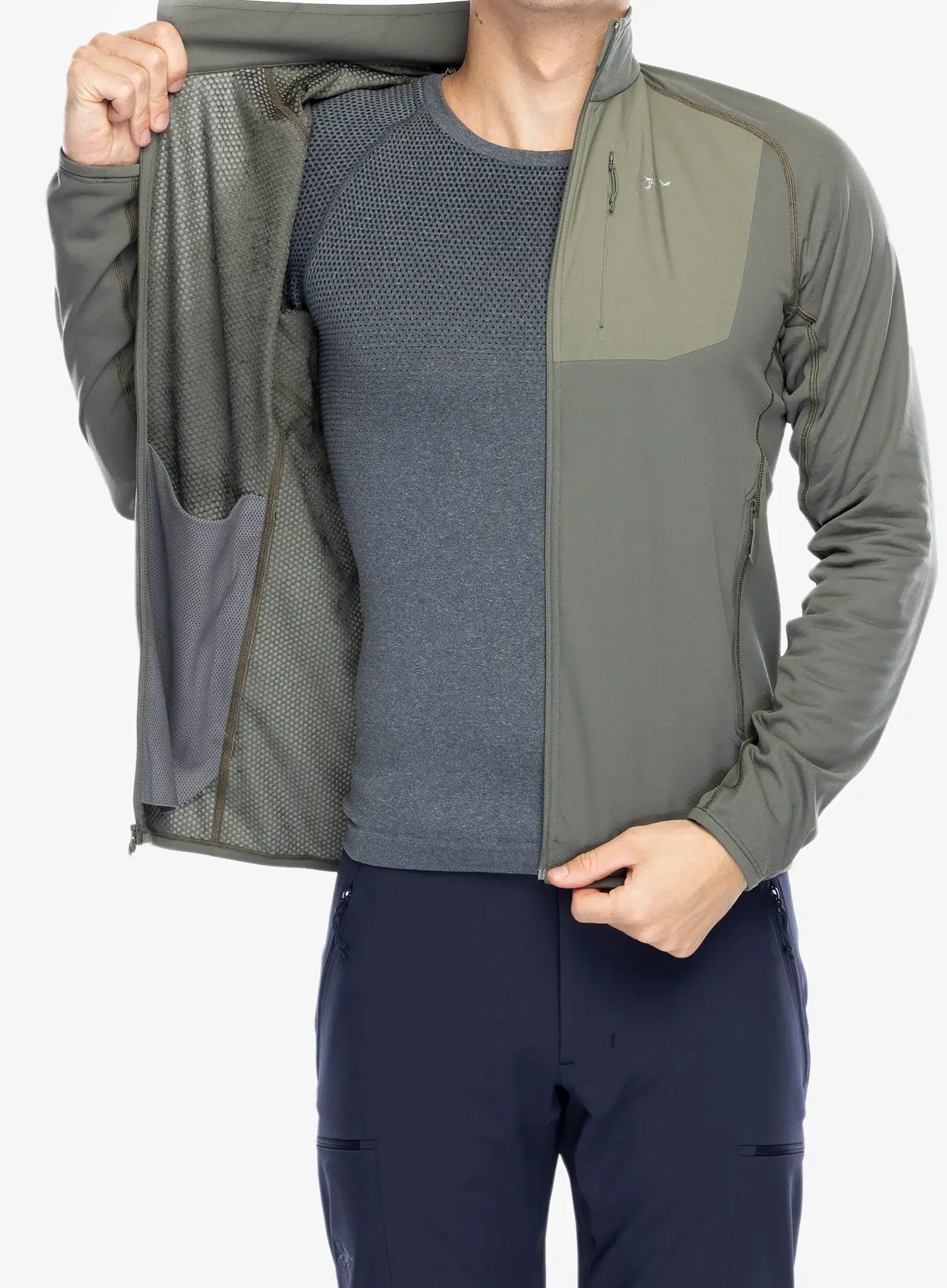 Mikina bez kapuce Arcteryx Delta Jacket - forage