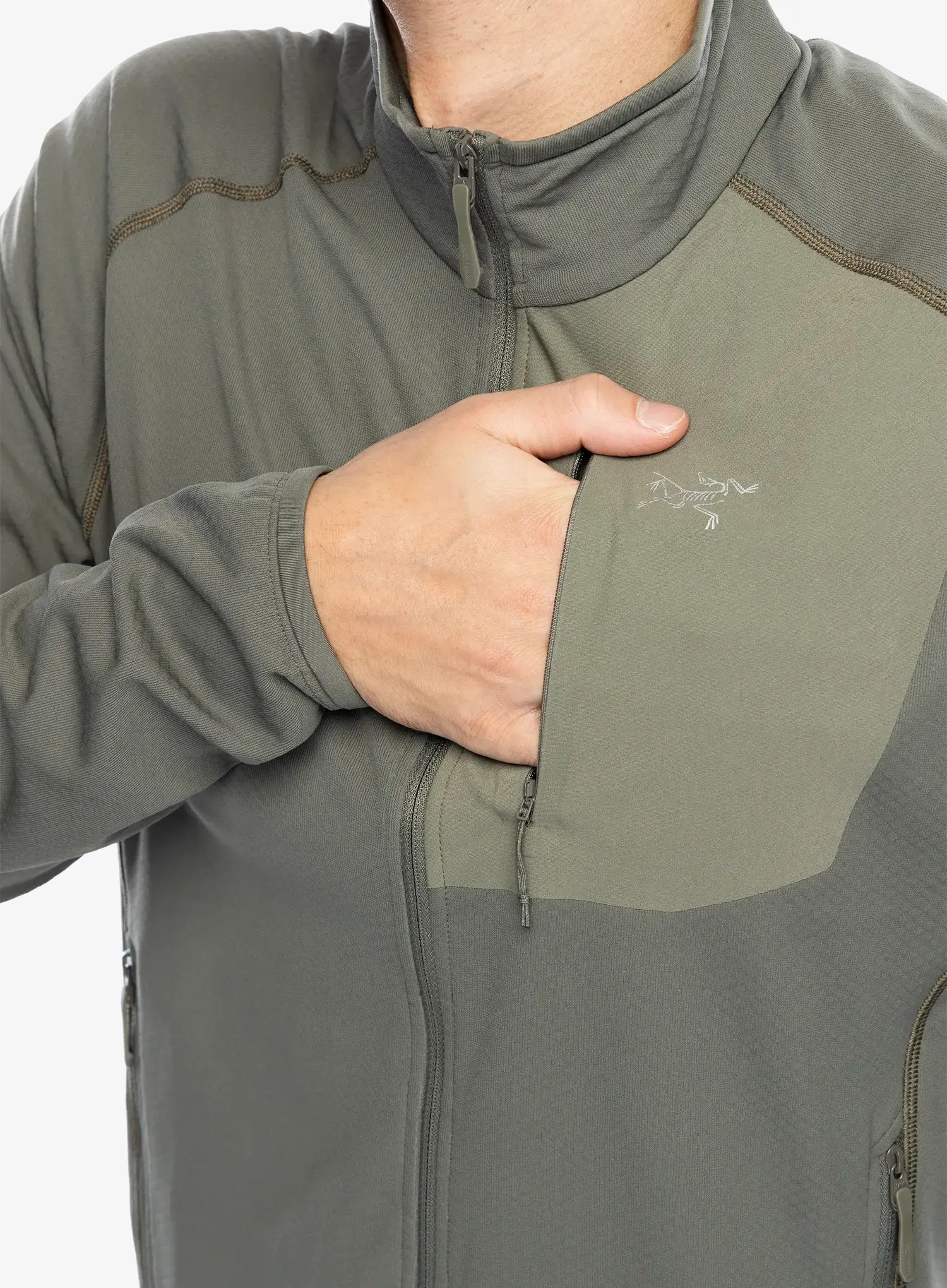 Mikina bez kapuce Arcteryx Delta Jacket - forage