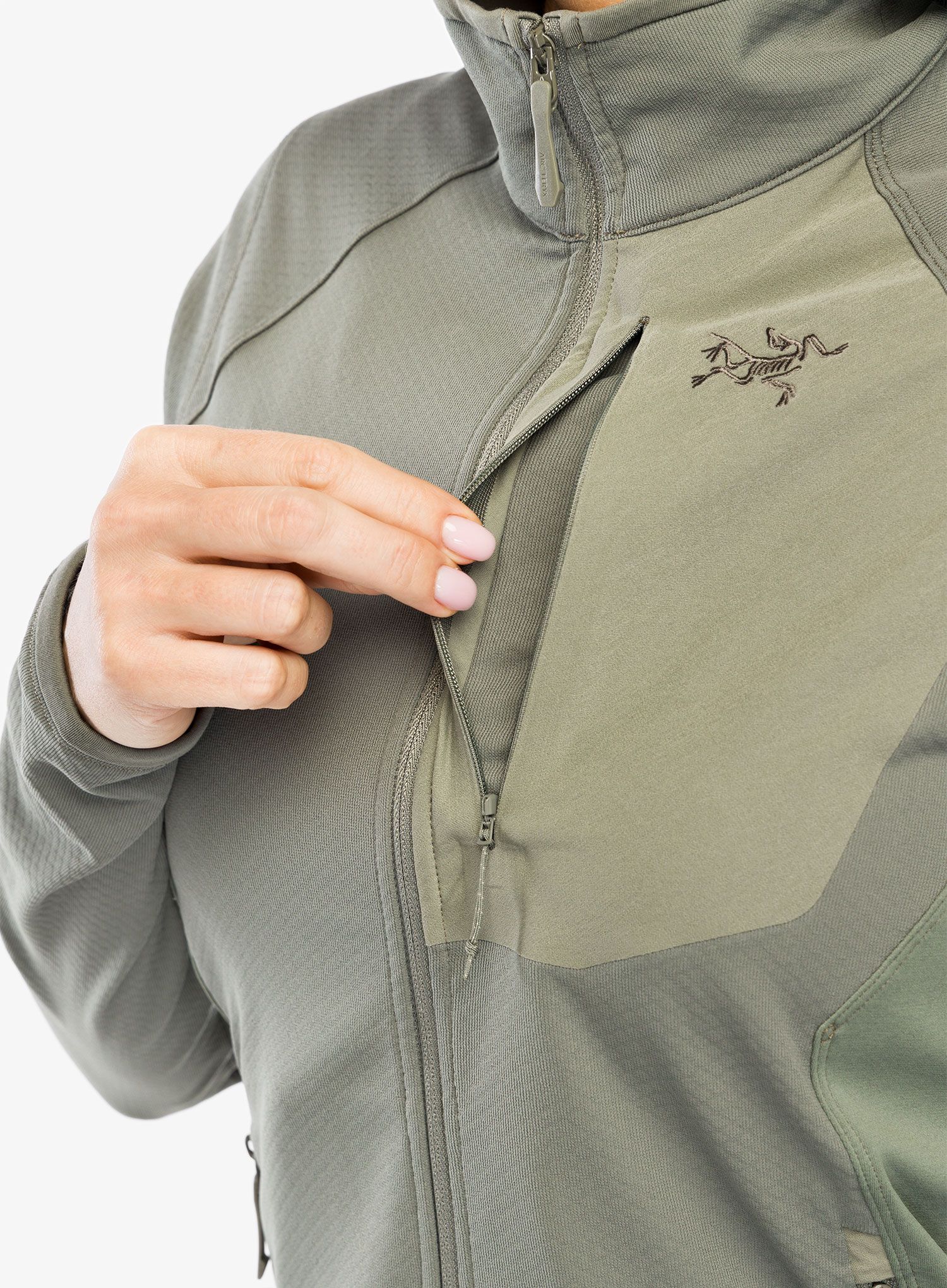 Dámská mikina bez kapuce Arcteryx Delta Jacket - forage