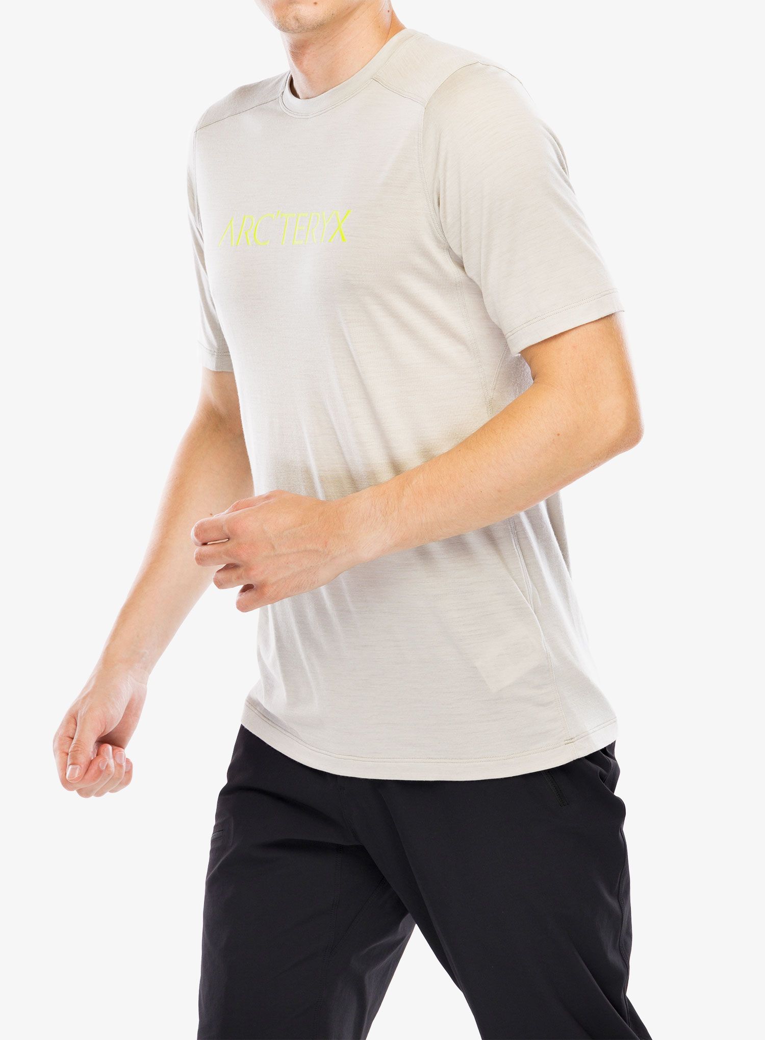 Merino triko Arcteryx Ionia Merino Wool ArcWord Logo SS - rune/euphoria