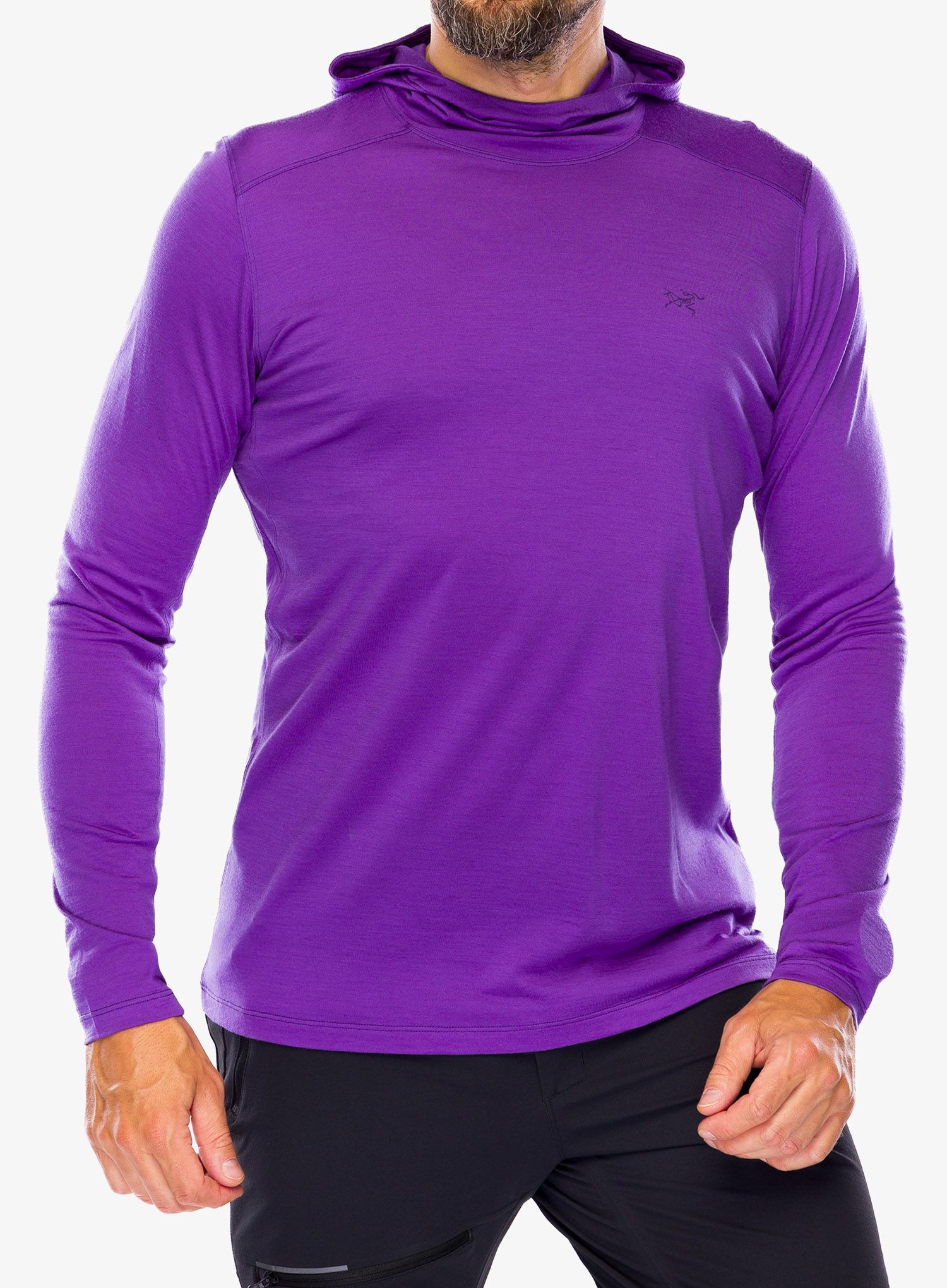 Mikina s kapucí Arcteryx Ionia Merino Wool Hoody - iola heather