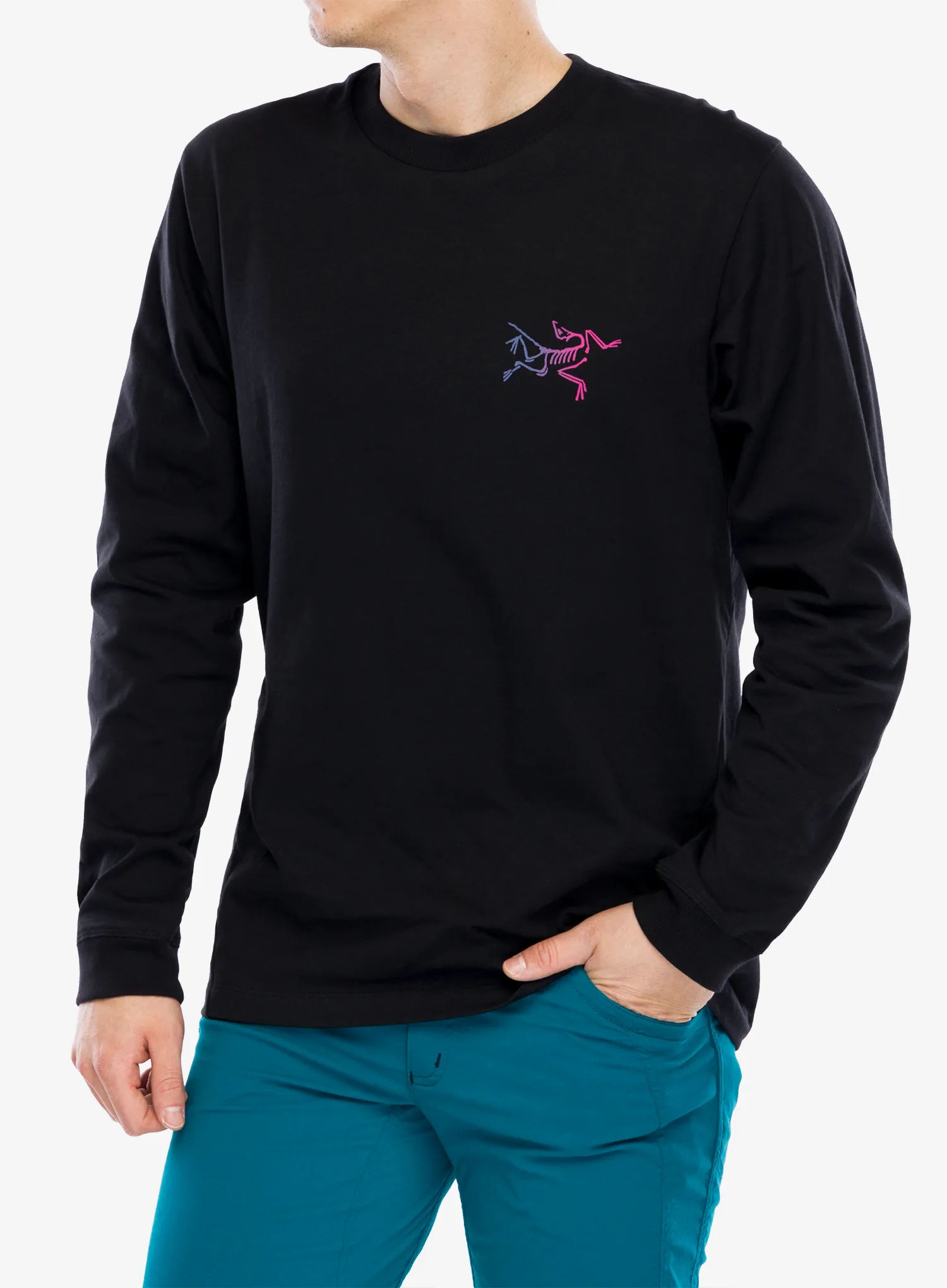 Mikina bez kapuce Arcteryx Kragg Cotton Heatmap LS - black/multi