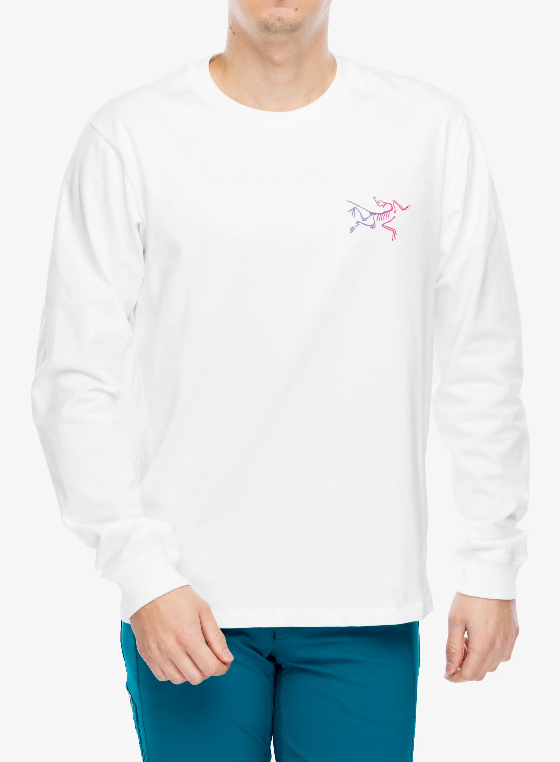 Mikina na lezení Arcteryx Kragg Cotton Heatmap LS - white light/multi