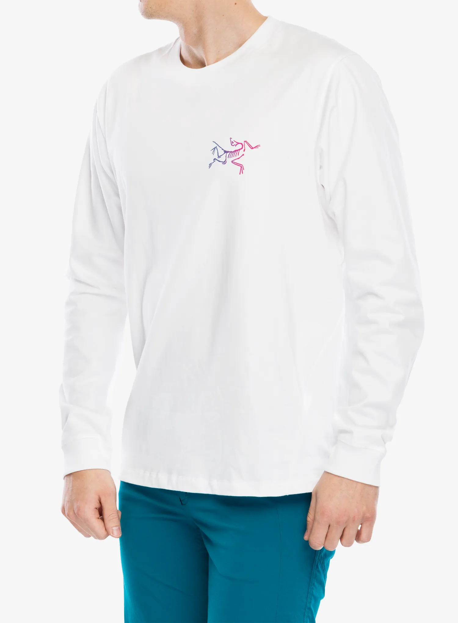 Mikina na lezení Arcteryx Kragg Cotton Heatmap LS - white light/multi