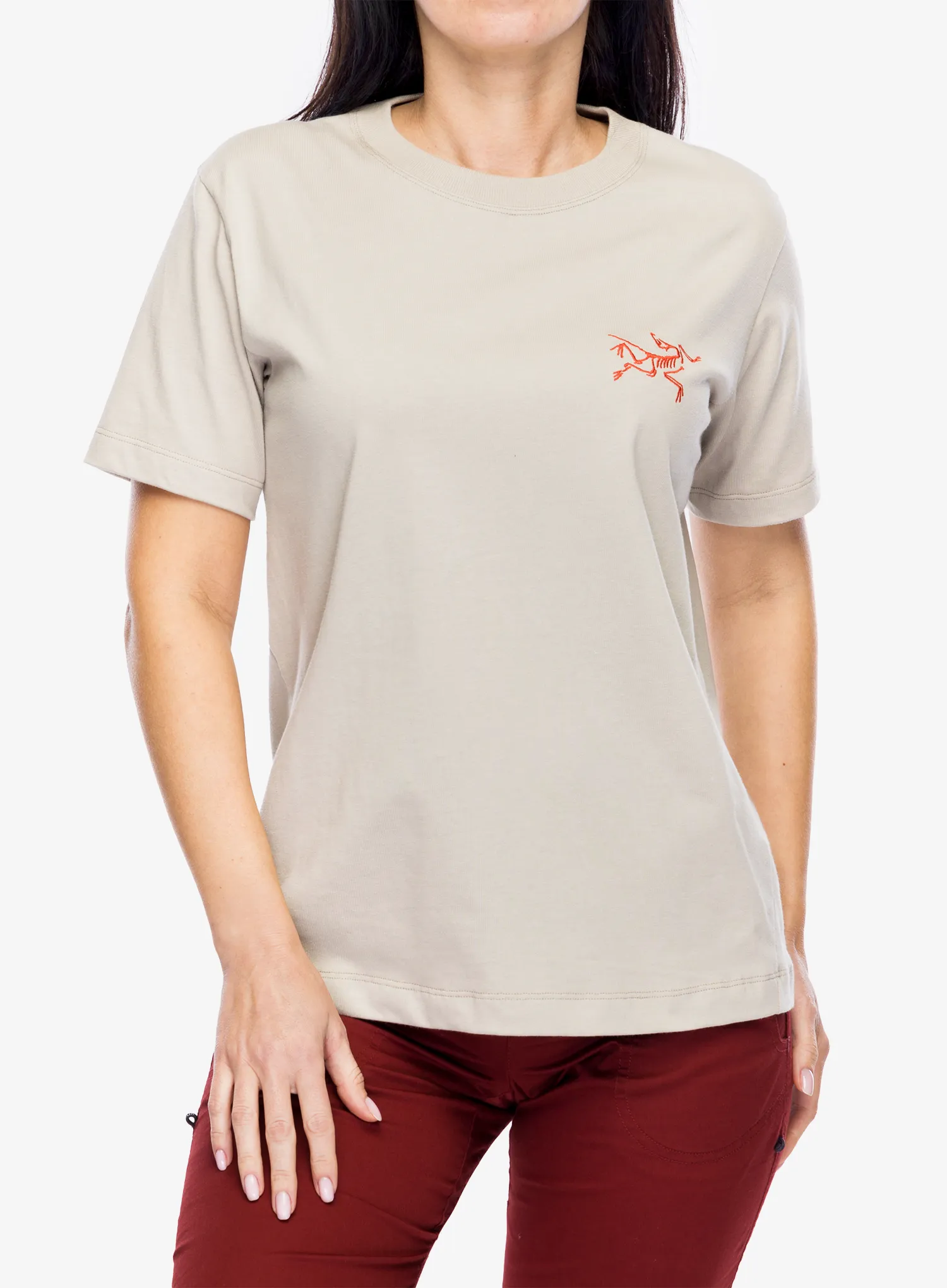 Bavlněné tričko dámské Arcteryx Kragg Cotton Little Bird Crew SS - rune/solaris