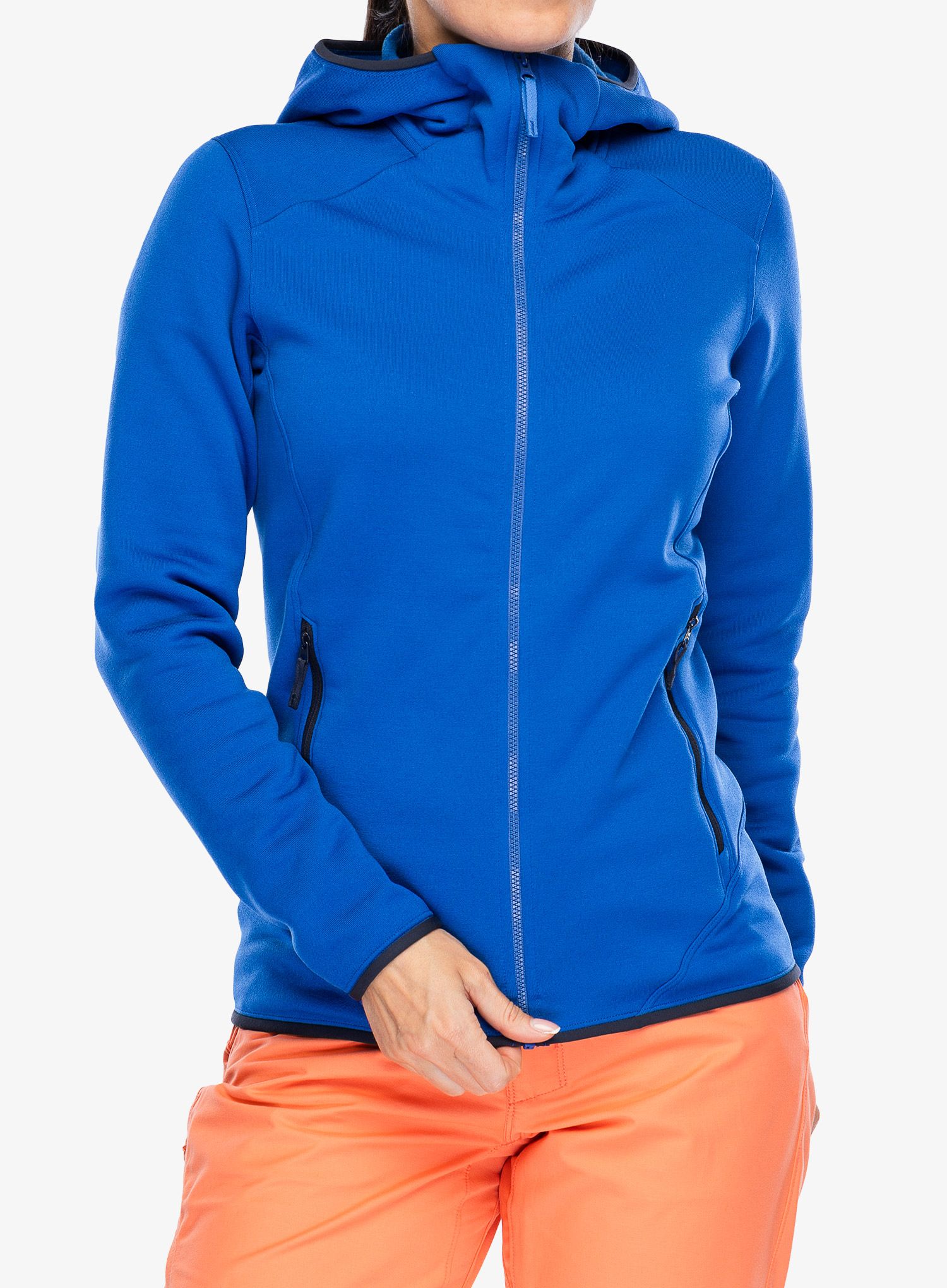 Fleece mikina dámská Arcteryx Kyanite Hoody - vitality/black sapphire