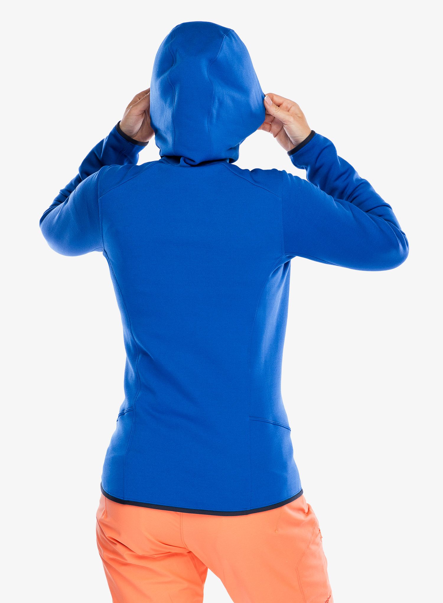 Fleece mikina dámská Arcteryx Kyanite Hoody - vitality/black sapphire