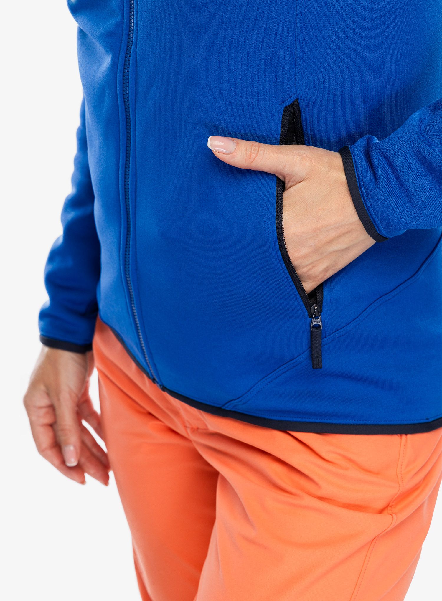 Fleece mikina dámská Arcteryx Kyanite Hoody - vitality/black sapphire