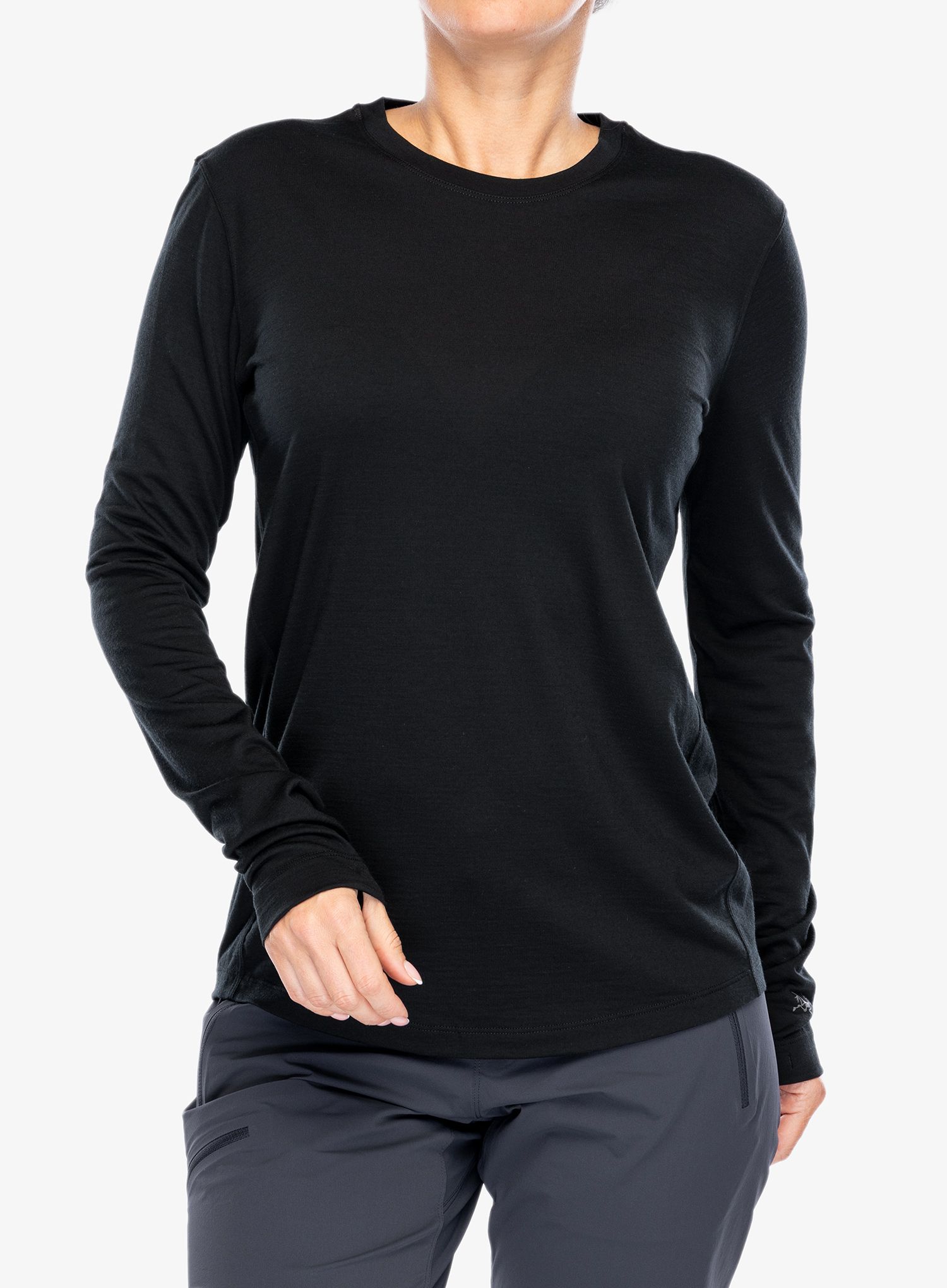 Dámské tričko s dlouhým rukávem Arcteryx Lana Merino Wool Crew Neck Shirt LS - black