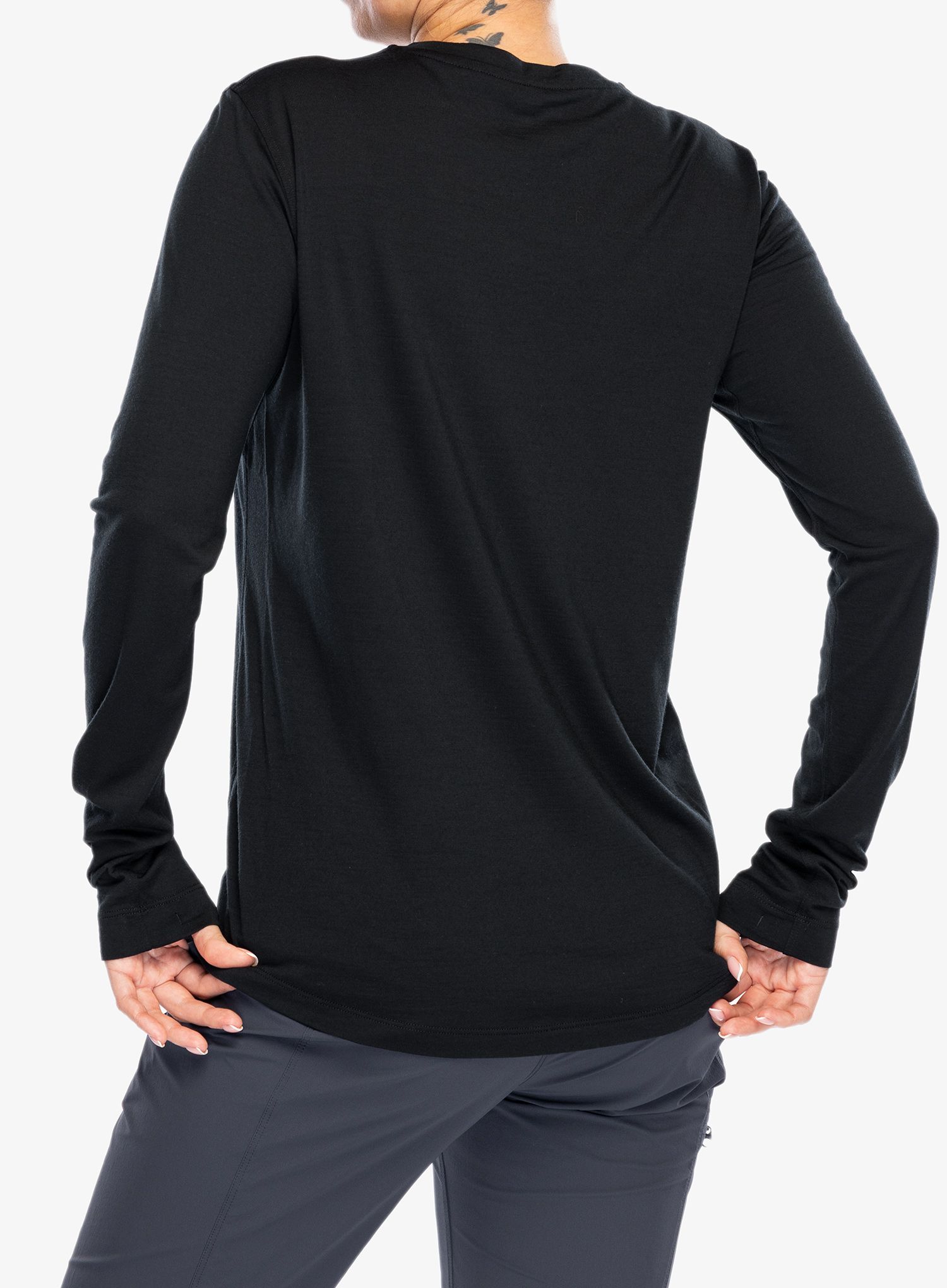 Dámské tričko s dlouhým rukávem Arcteryx Lana Merino Wool Crew Neck Shirt LS - black