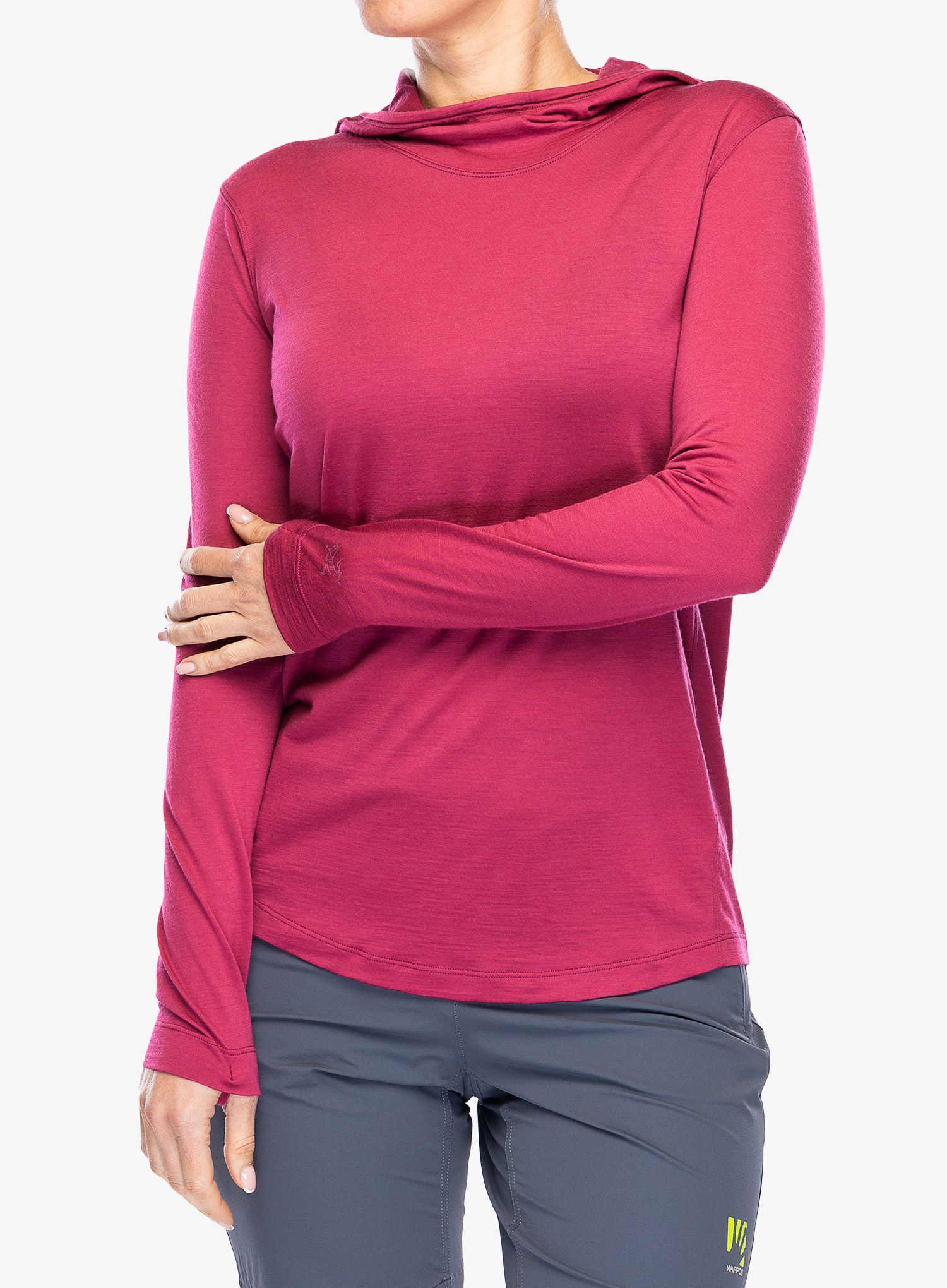 Dámská mikina s kapucí Arcteryx Lana Merino Wool Hoody - amaranthus