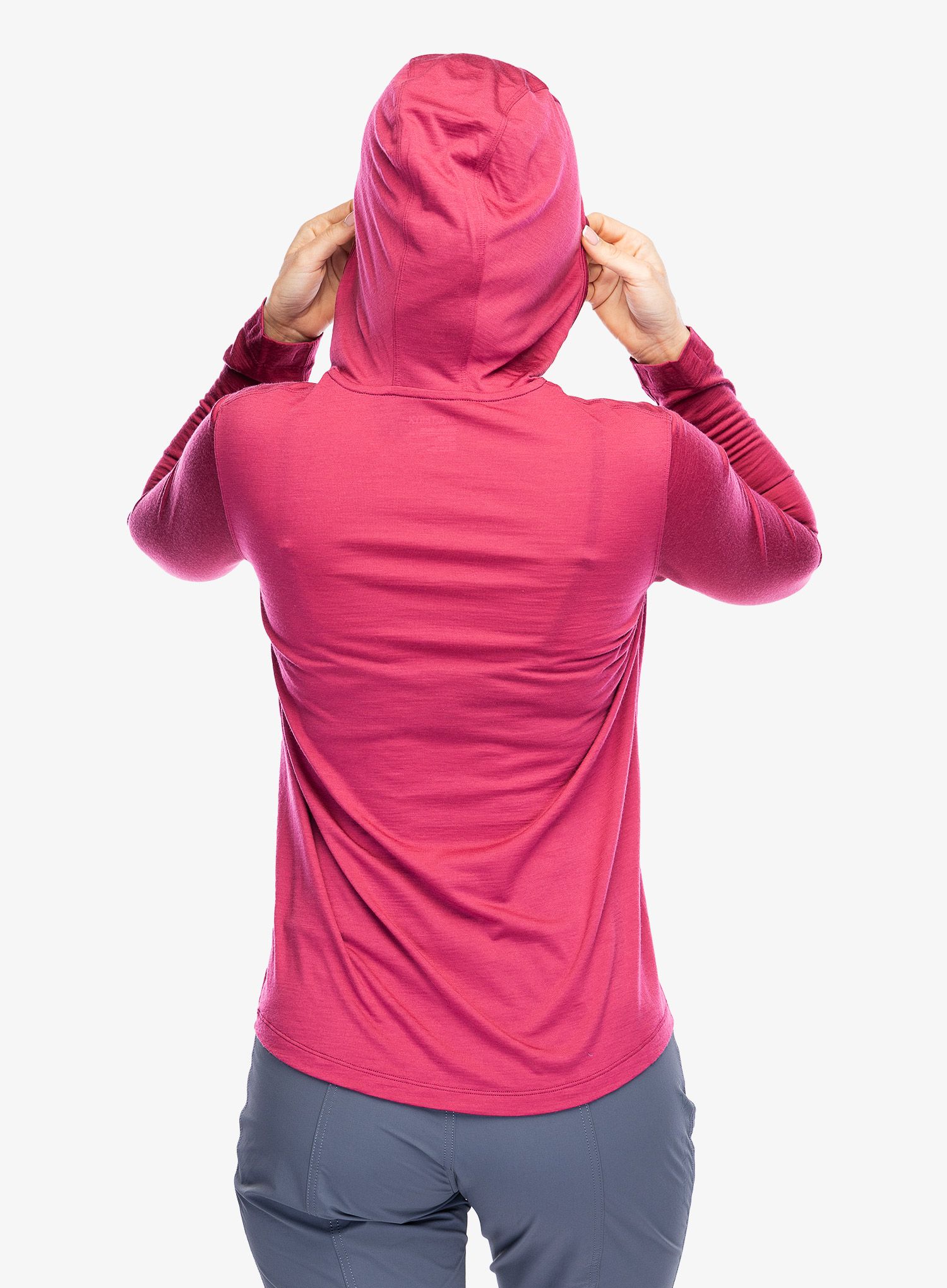 Dámská mikina s kapucí Arcteryx Lana Merino Wool Hoody - amaranthus