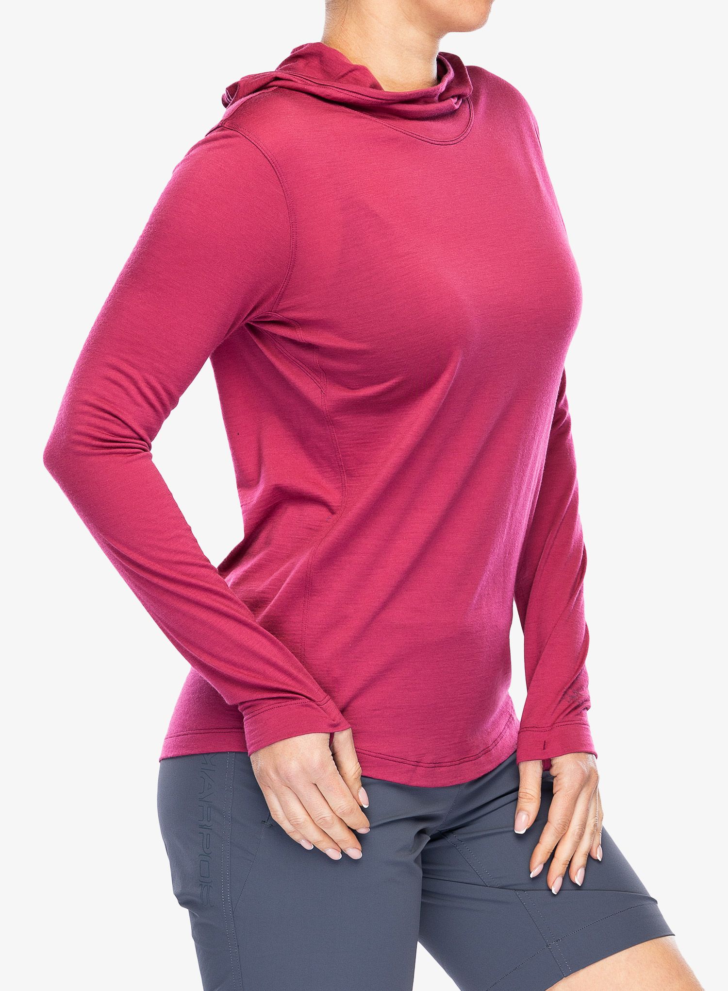 Dámská mikina s kapucí Arcteryx Lana Merino Wool Hoody - amaranthus