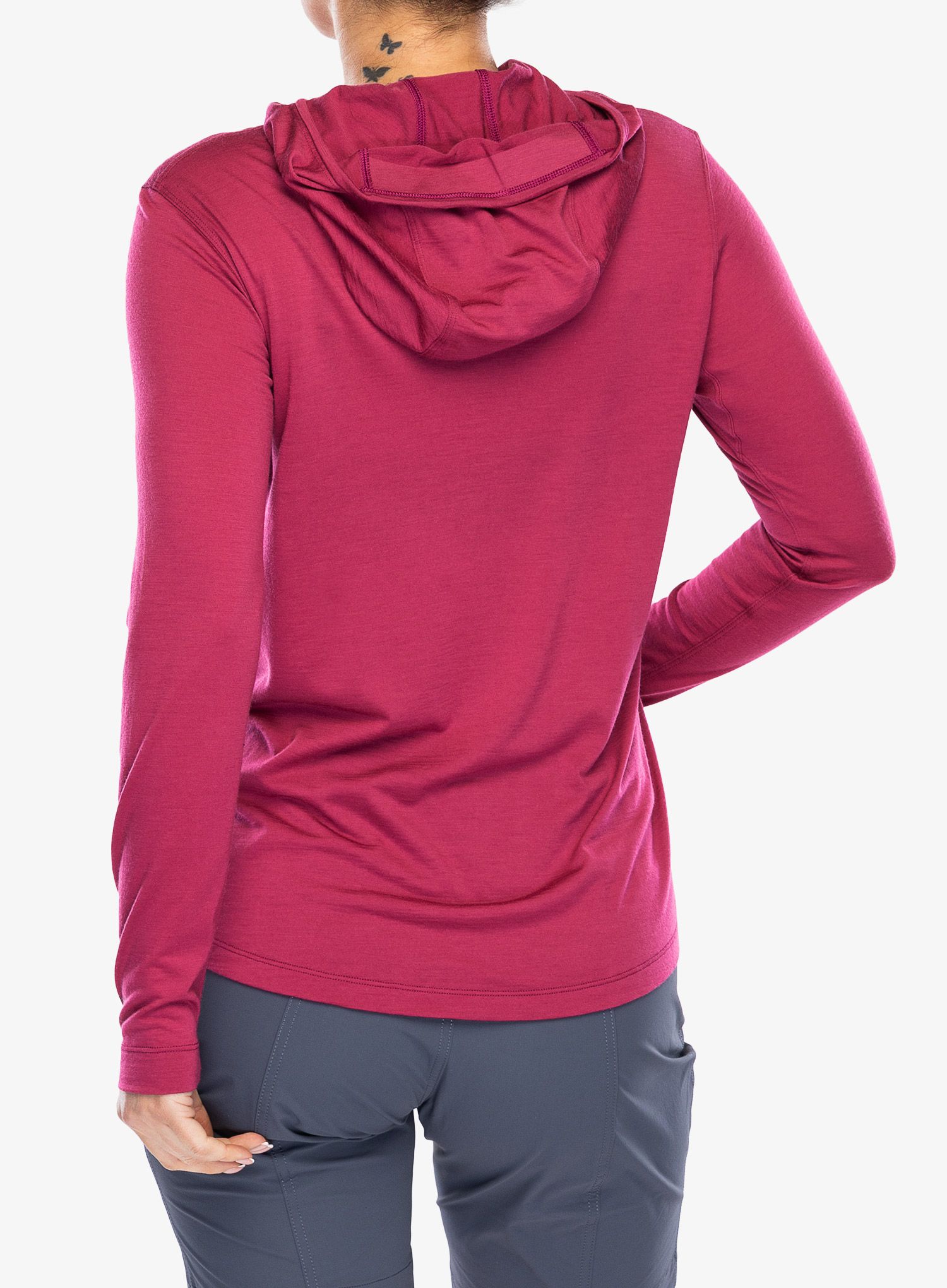 Dámská mikina s kapucí Arcteryx Lana Merino Wool Hoody - amaranthus