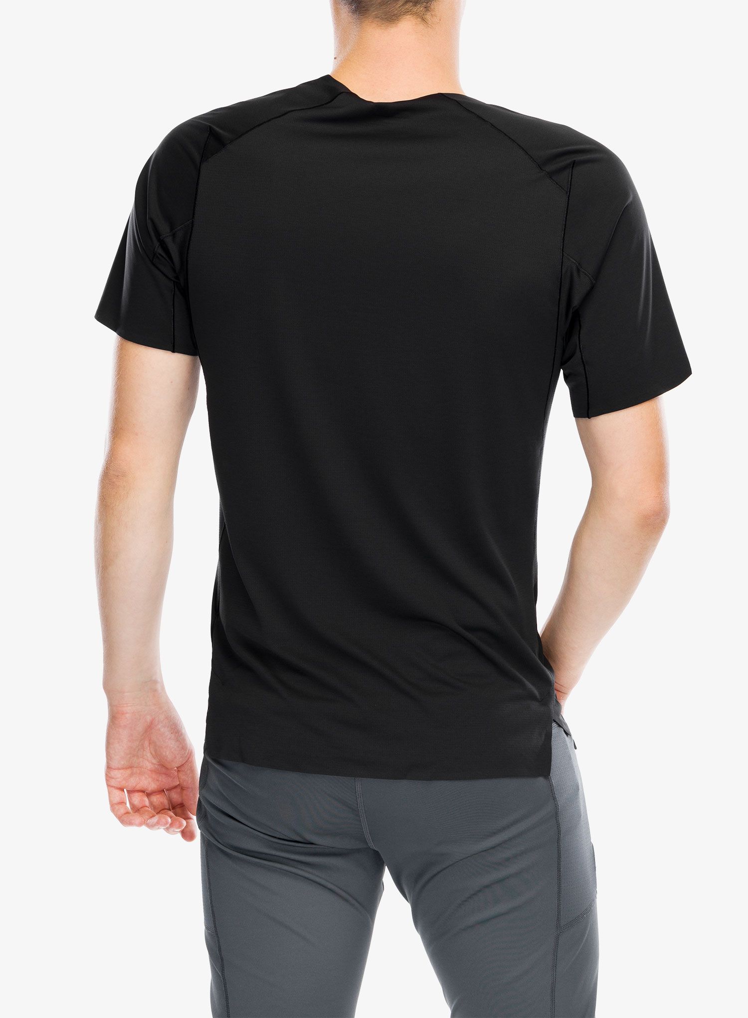 Běžecké tričko Arcteryx Norvan Downword Logo Shirt SS - black