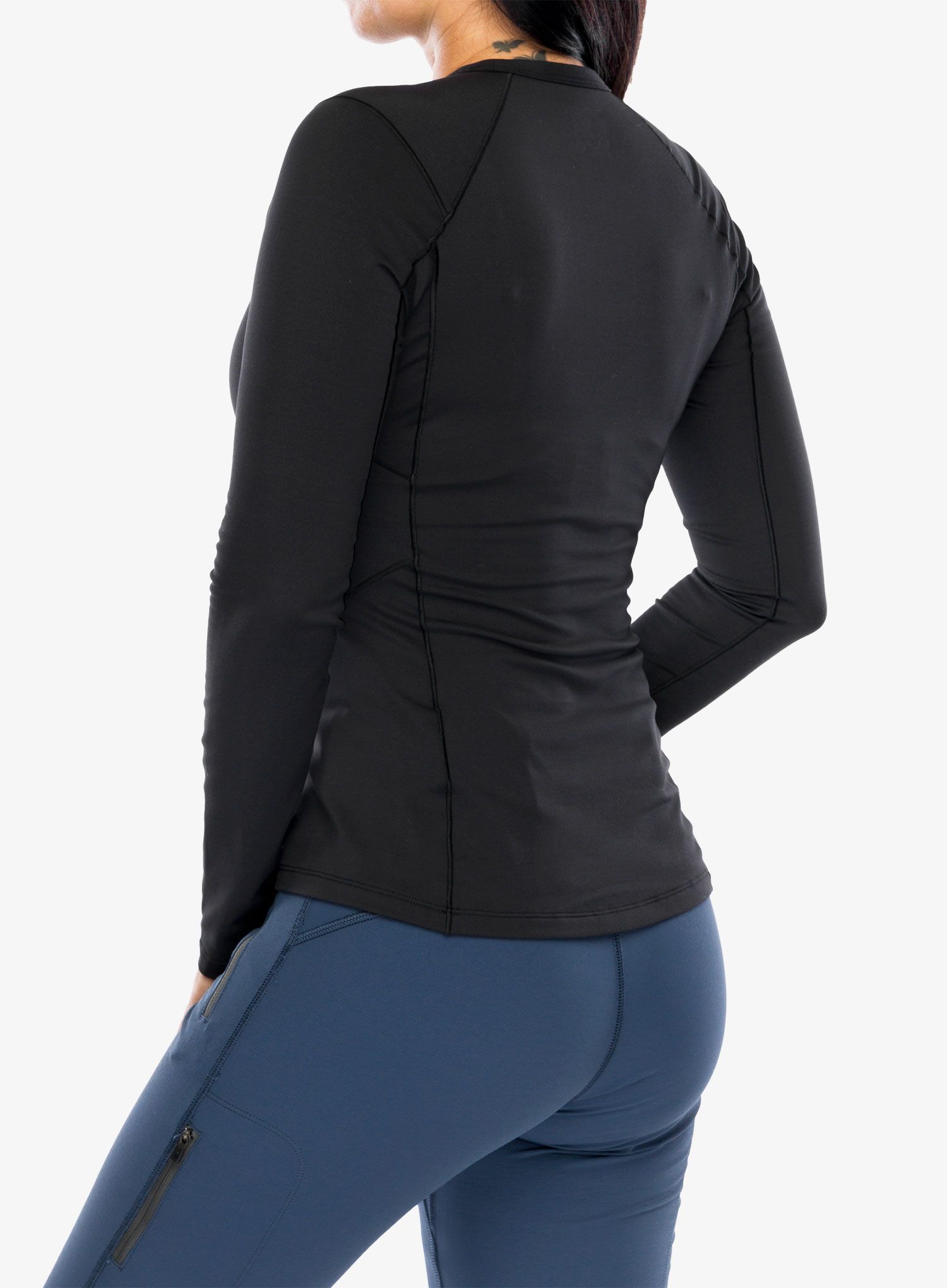 Dámská funkční mikina Arcteryx Rho Crew Neck LS - black/black
