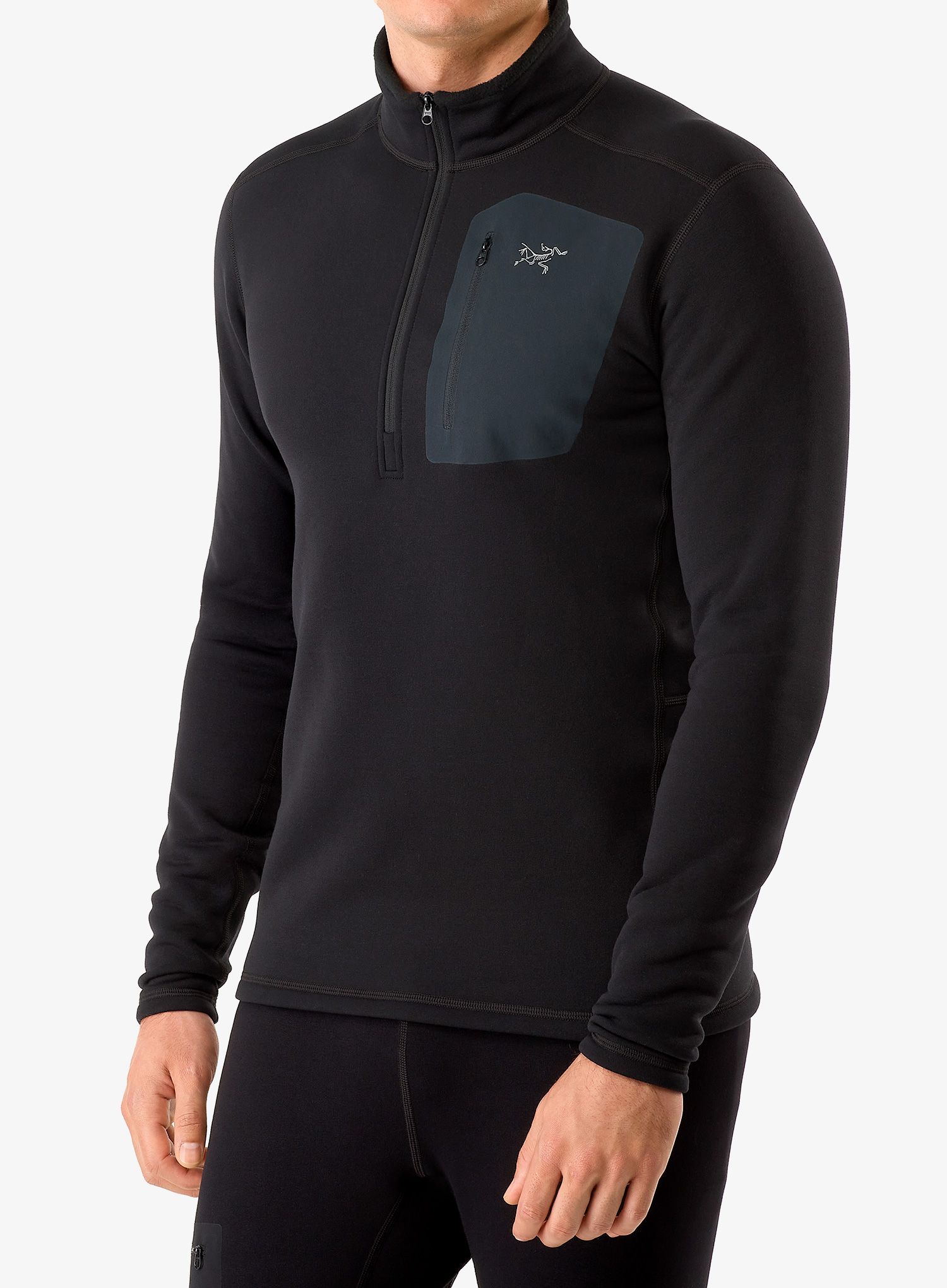 Funkcni mikina Arcteryx Rho Heavyweight Zip Neck - black