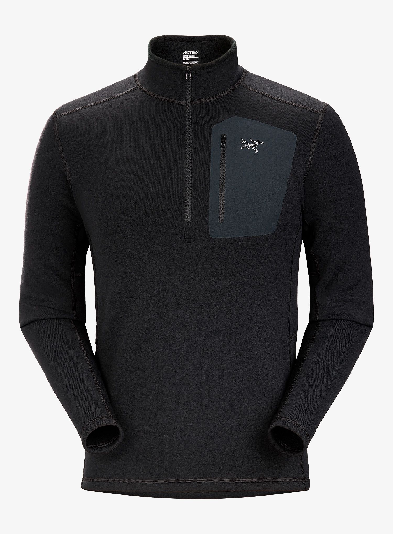 Funkcni mikina Arcteryx Rho Heavyweight Zip Neck - black