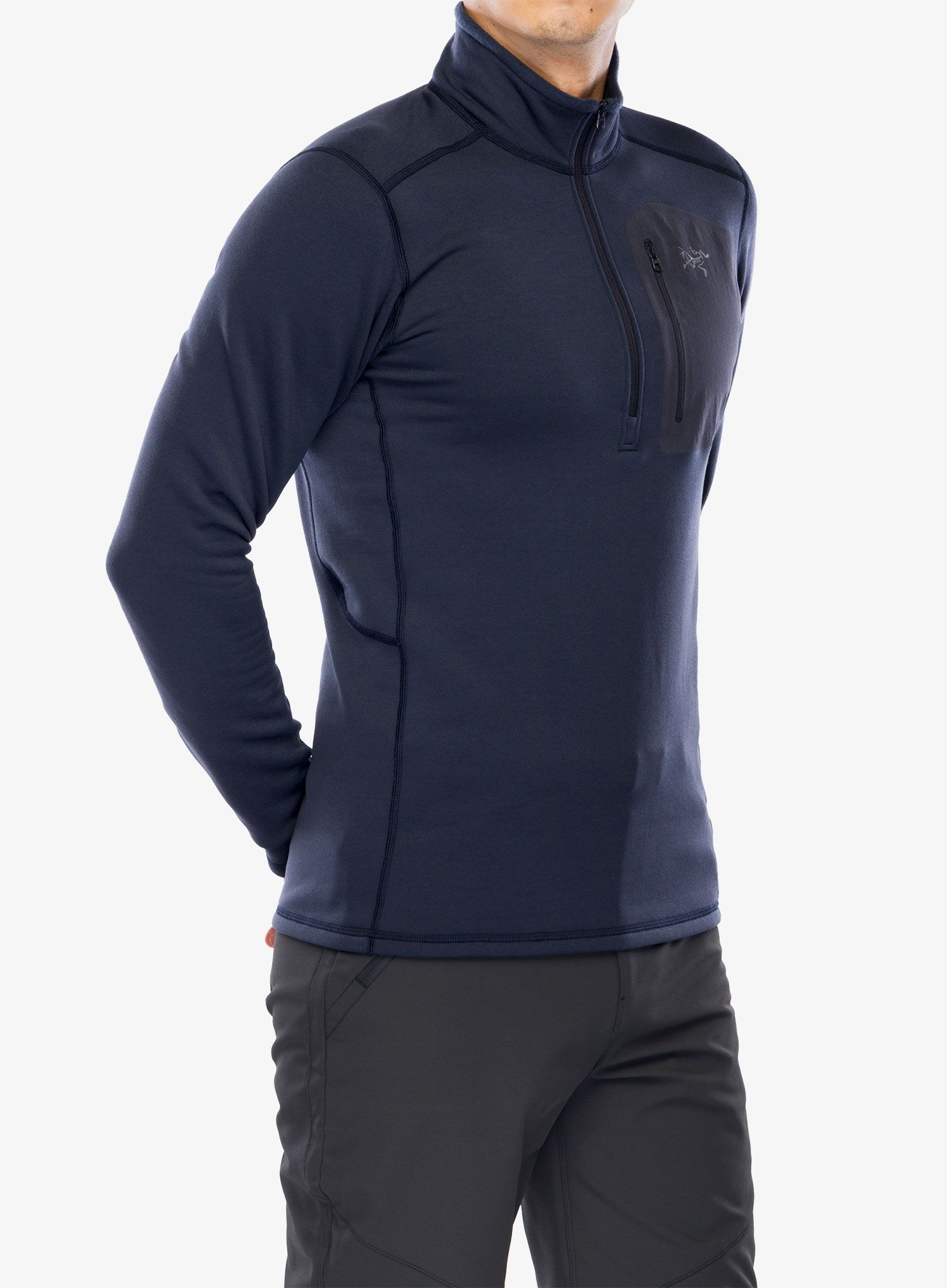Funkční mikina Arcteryx Rho Heavyweight Zip Neck - black sapphire