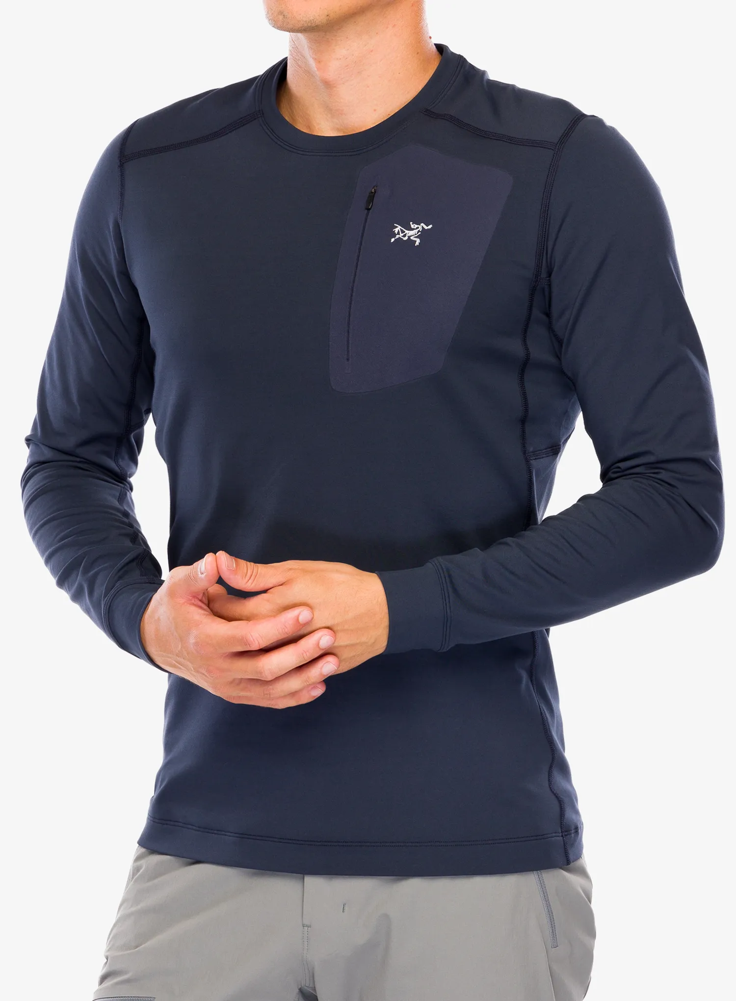 Funkční mikina Arcteryx Rho LT Crew Neck - black sapphire