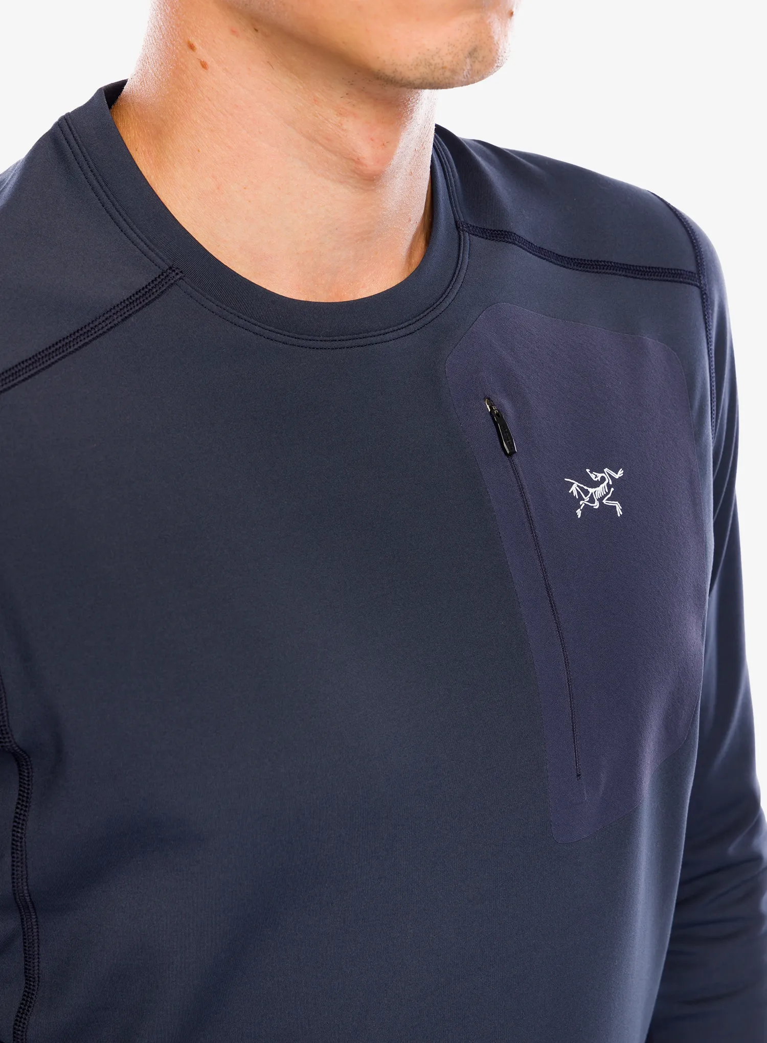 Funkční mikina Arcteryx Rho LT Crew Neck - black sapphire