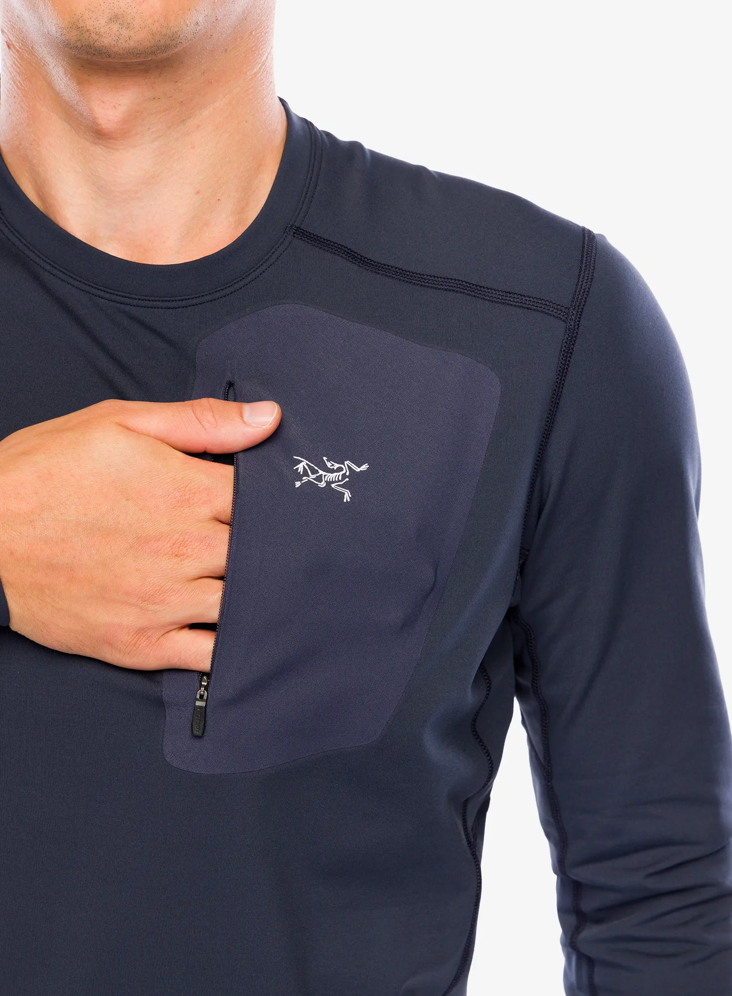 Funkční mikina Arcteryx Rho LT Crew Neck - black sapphire