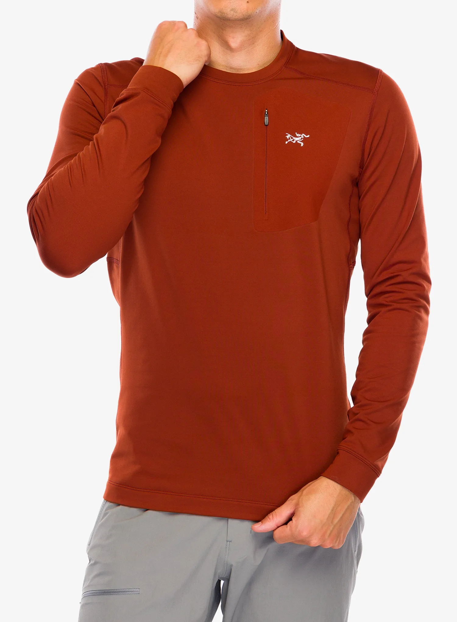 Funkční mikina Arcteryx Rho LT Crew Neck - sequoia