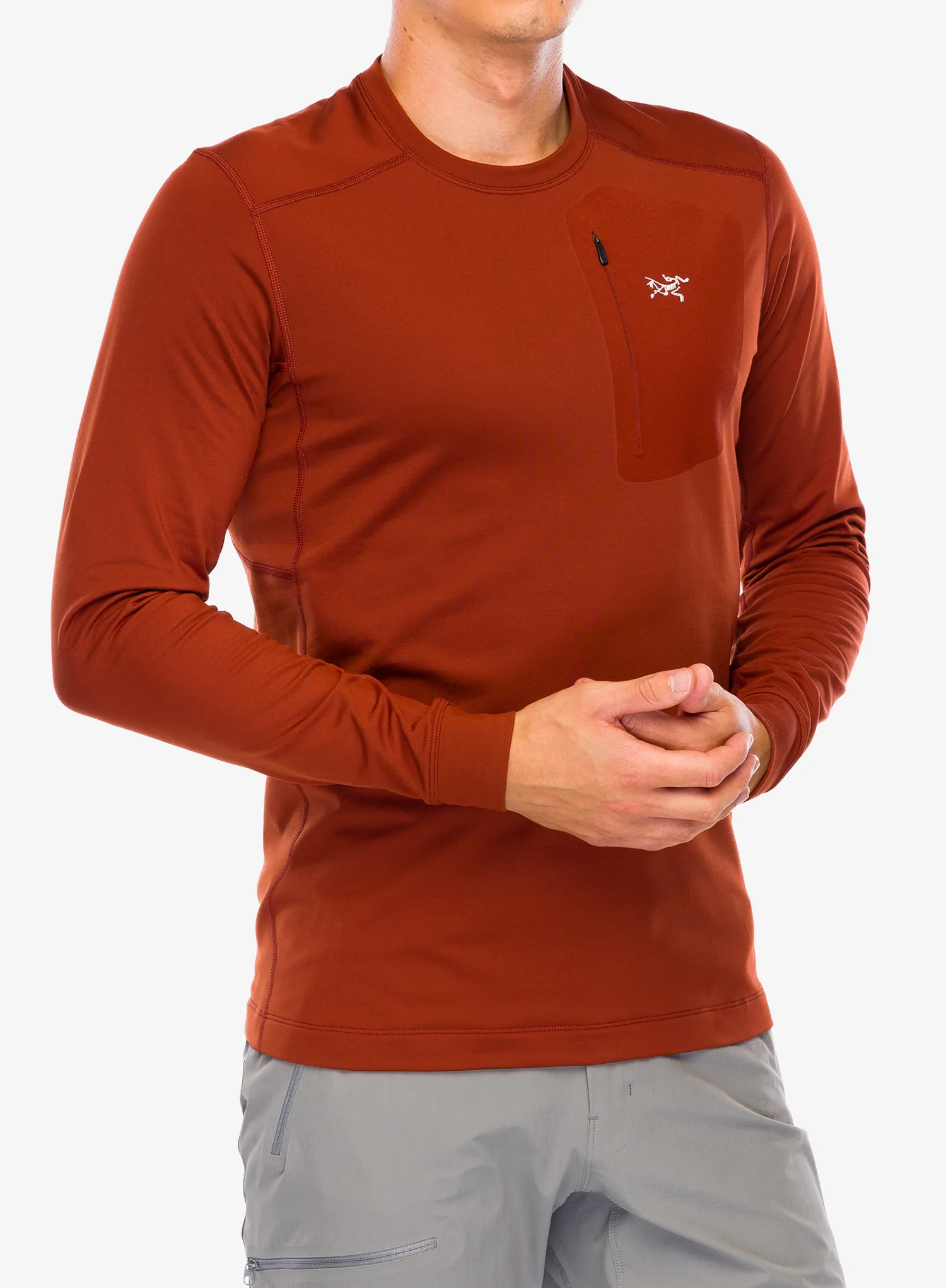 Funkční mikina Arcteryx Rho LT Crew Neck - sequoia