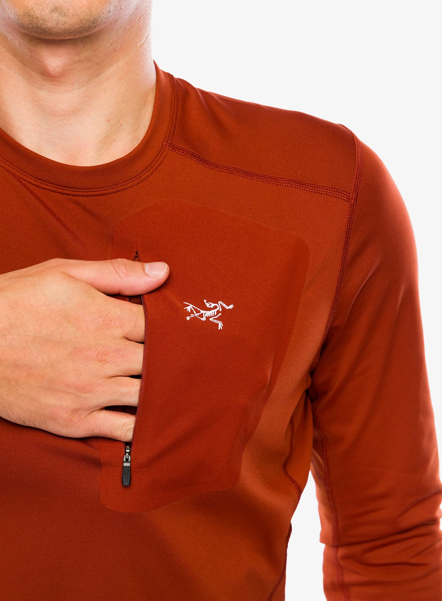 Funkční mikina Arcteryx Rho LT Crew Neck - sequoia